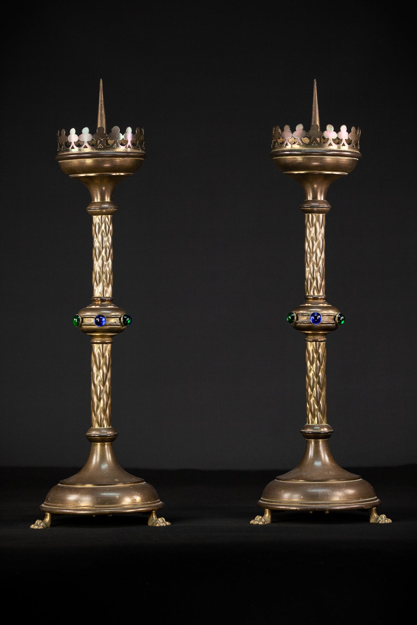 Candlesticks Pair | French Gothic  | 25.6"