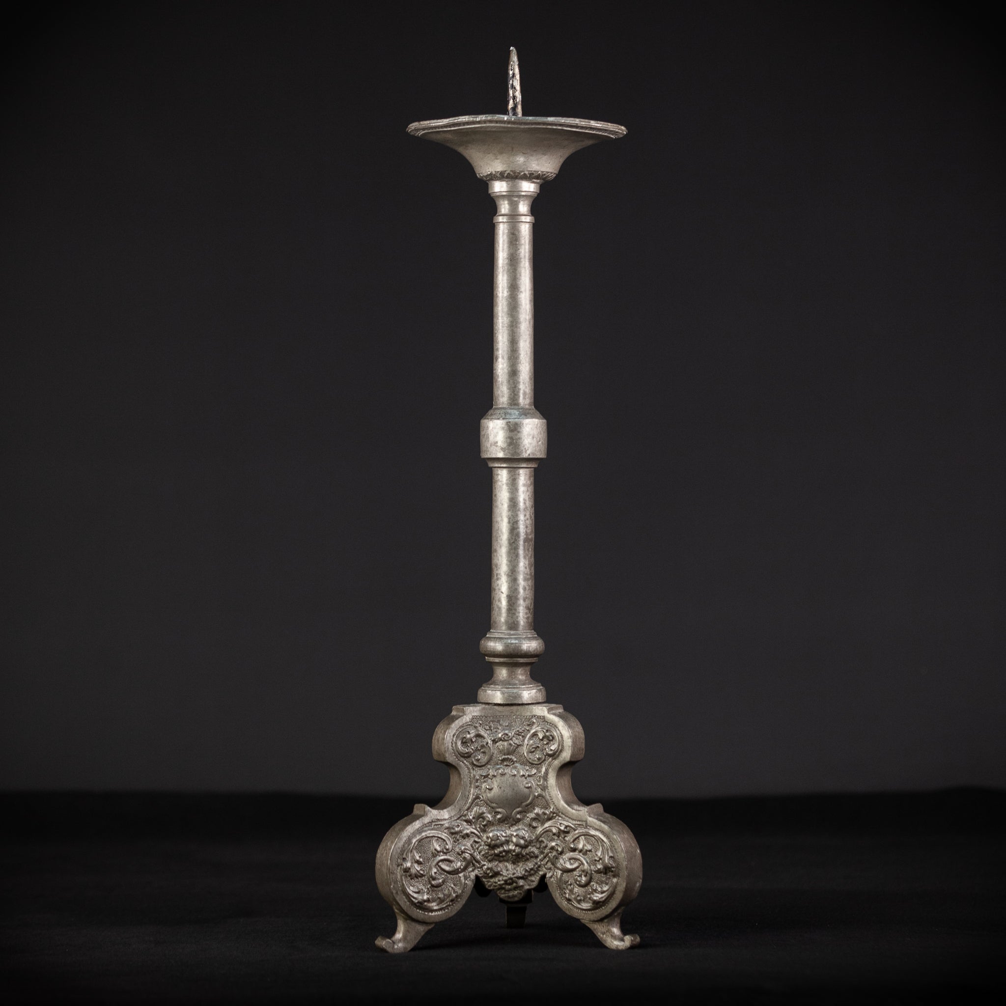 French Tin 18th Candlestick | 20.5"