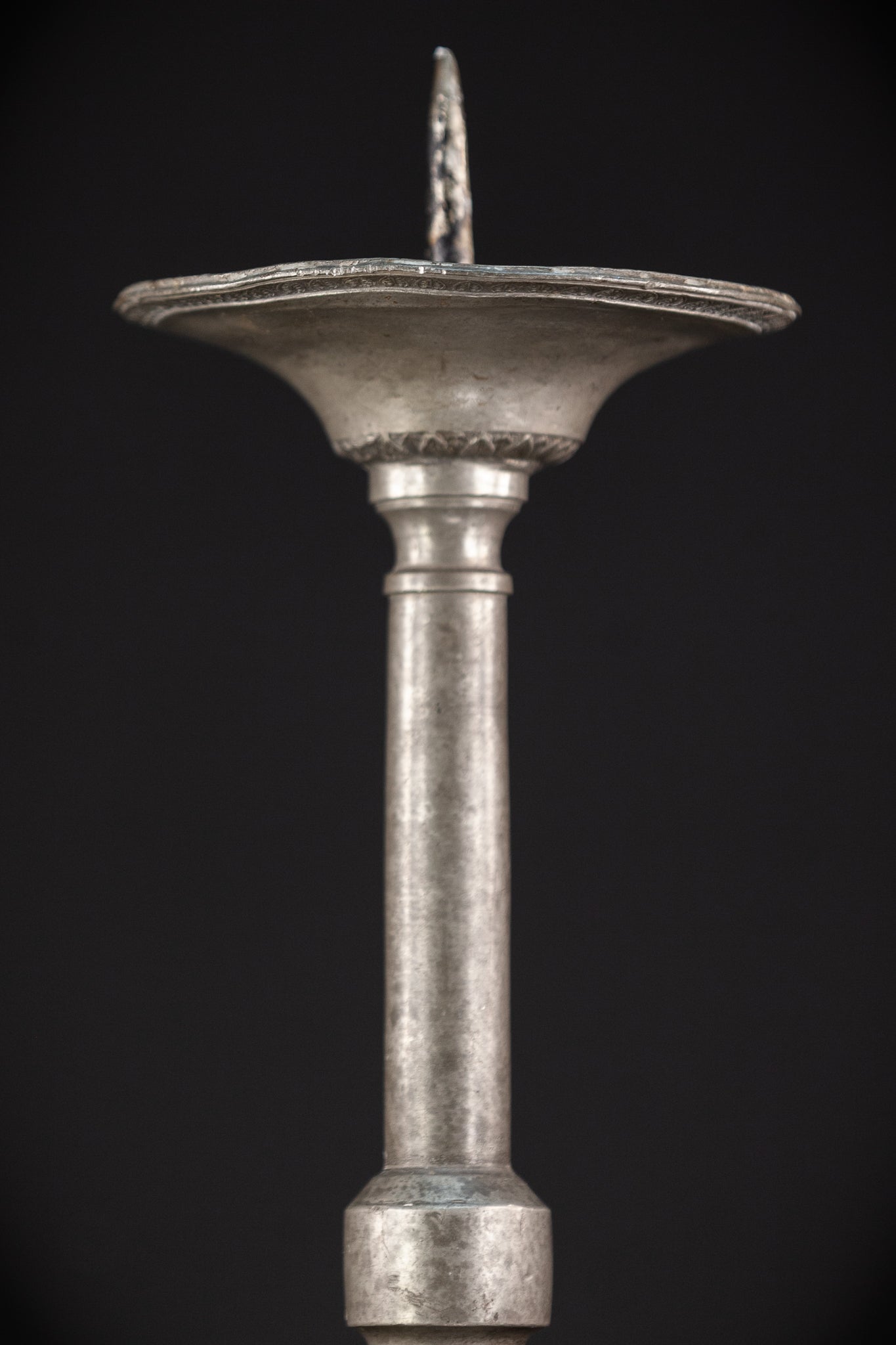 French Tin 18th Candlestick | 20.5"