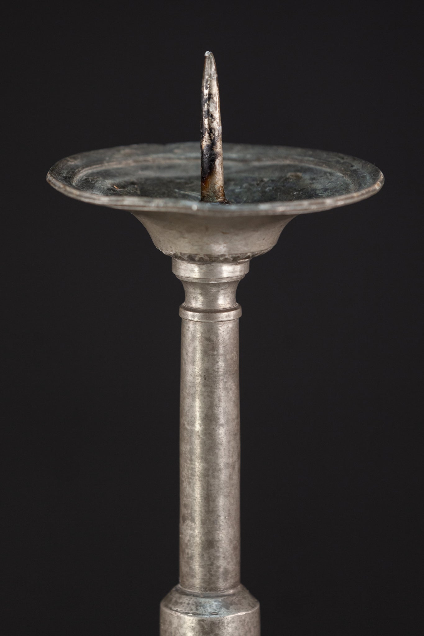 French Tin 18th Candlestick | 20.5"