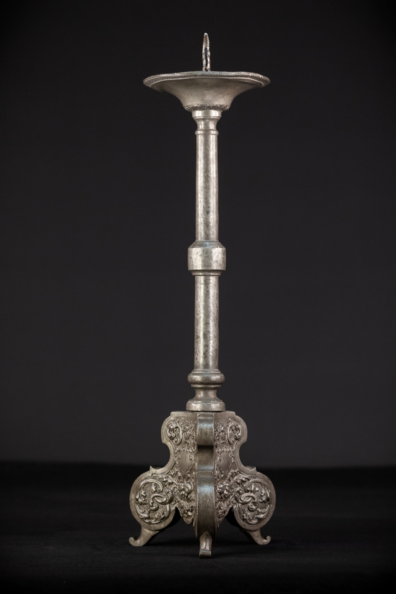 French Tin 18th Candlestick | 20.5"