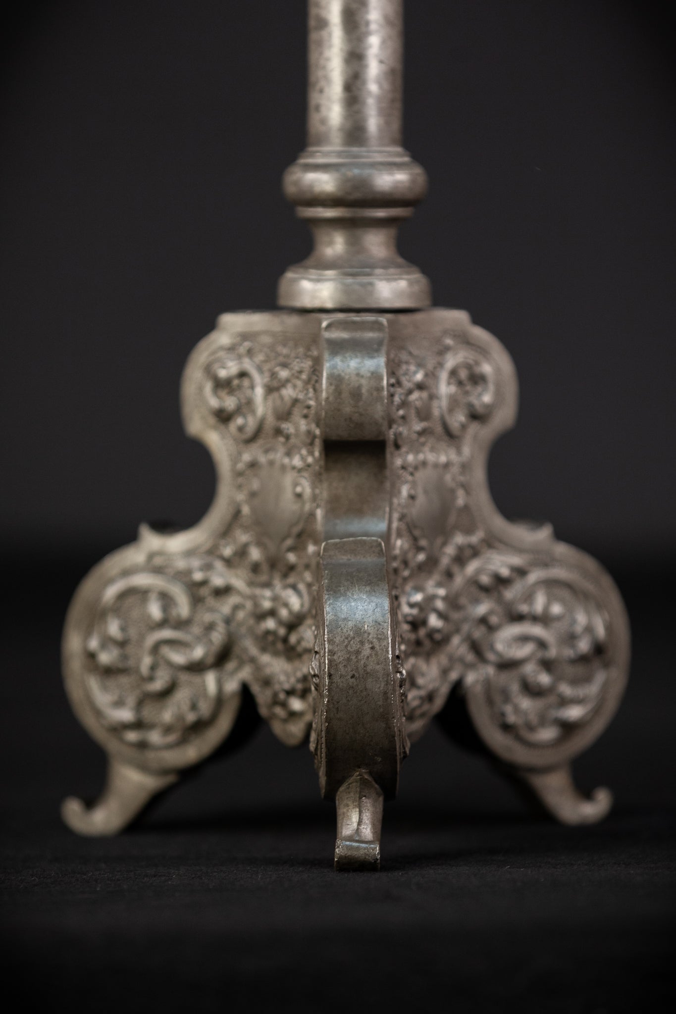 French Tin 18th Candlestick | 20.5"