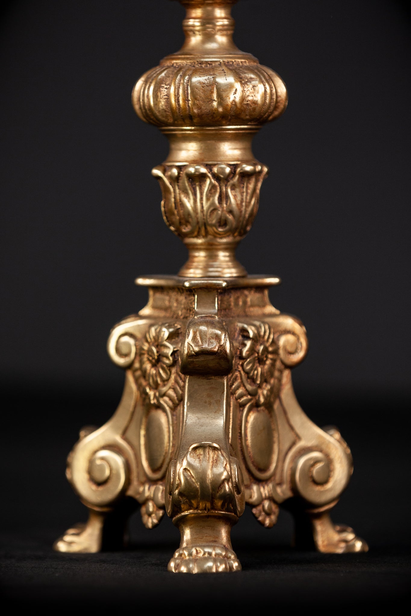 Candlesticks Pair | Baroque Bronze Vintage | 16.3" / 41.5 cm