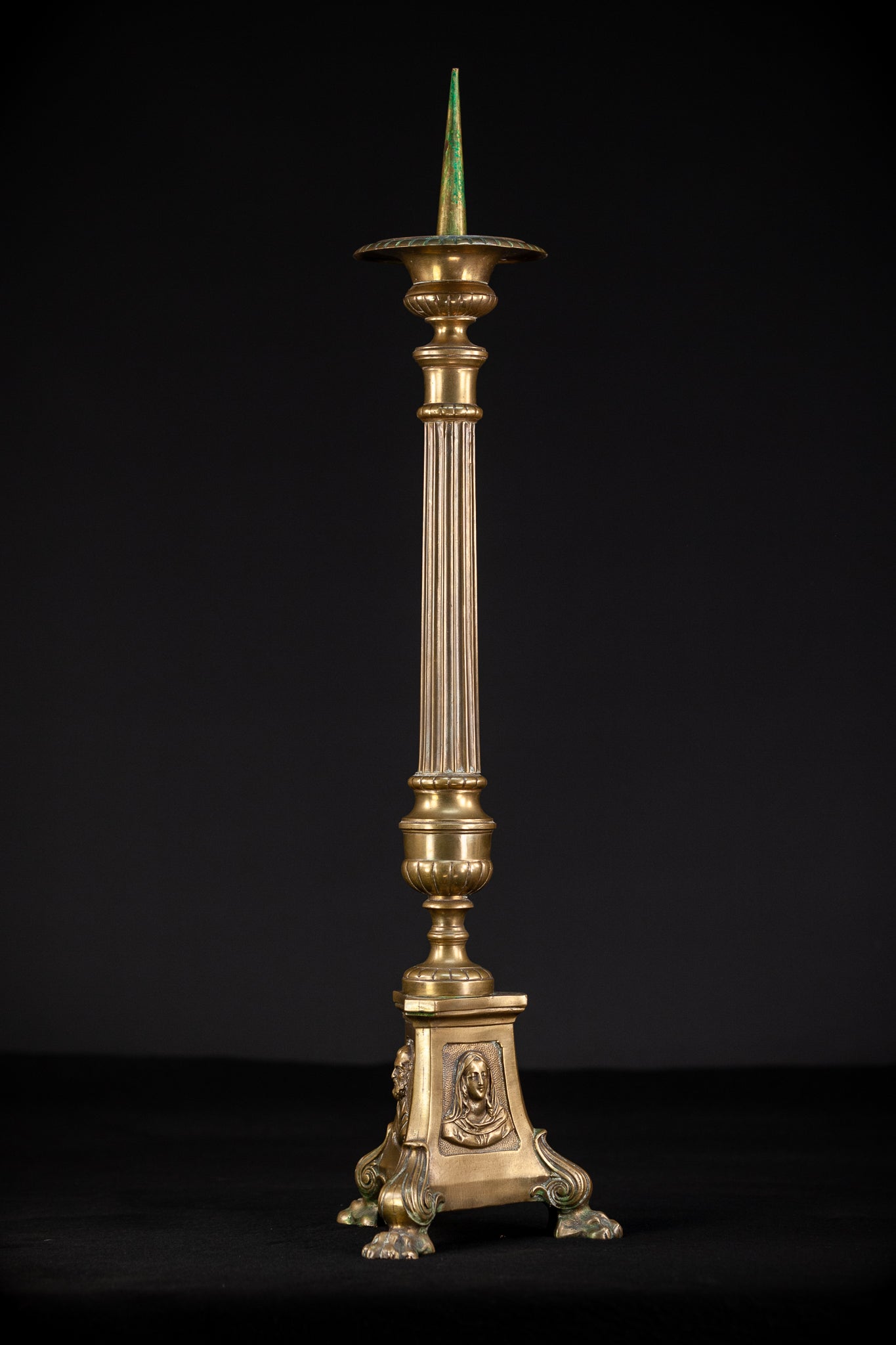 Candlestick Bronze | French Antique Gilded | 26"