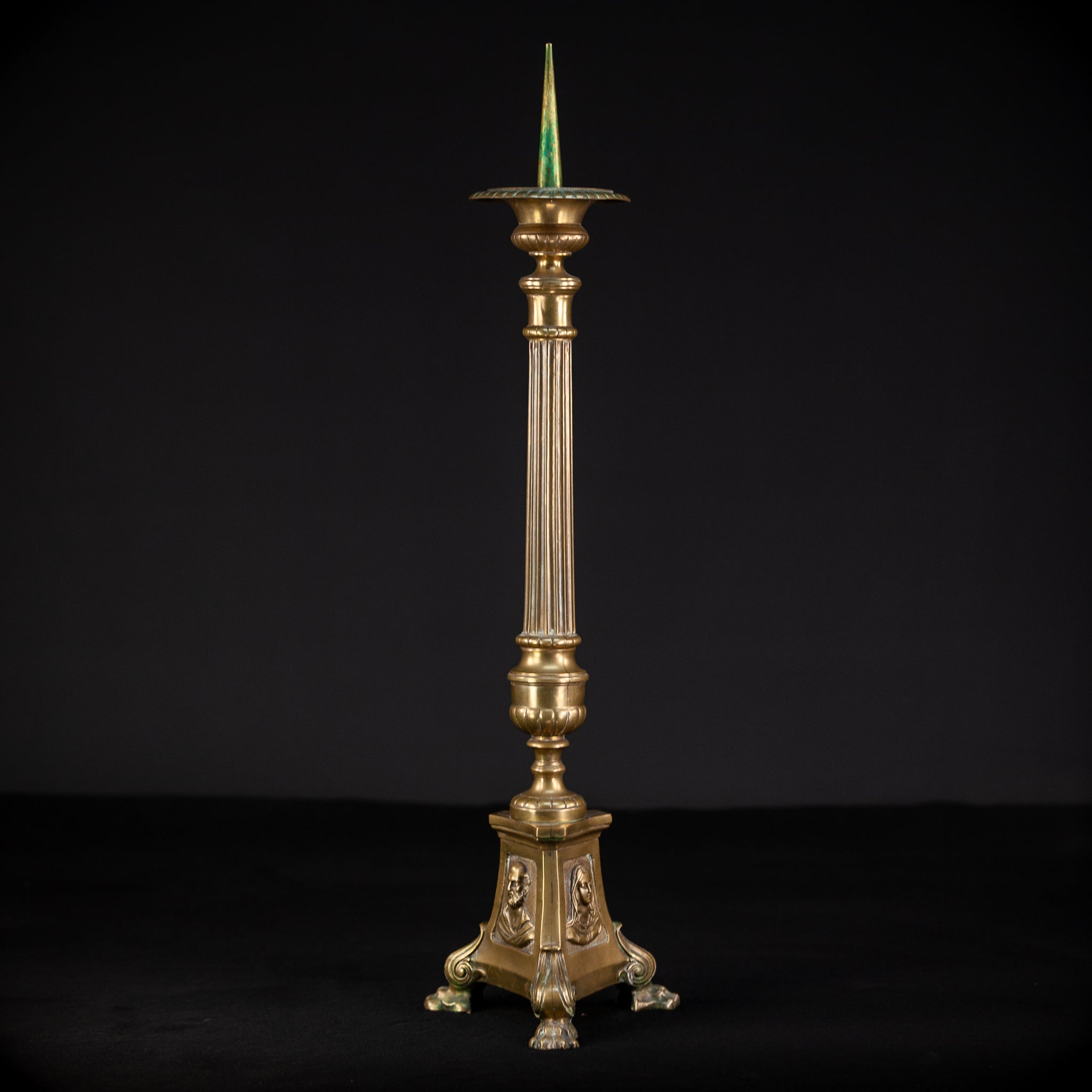 Candlestick Bronze | French Antique Gilded | 26"