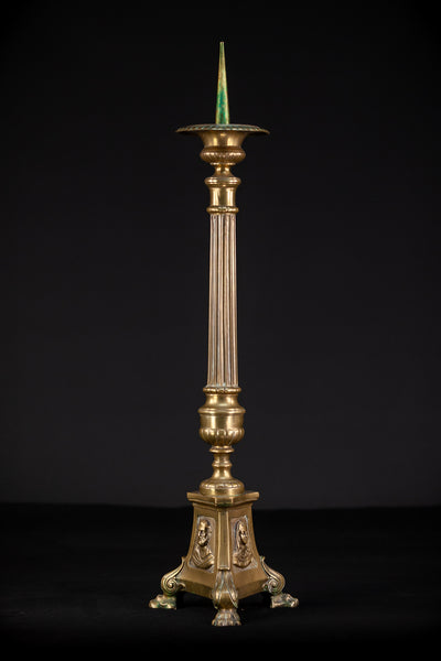 Candlestick Bronze | French Antique Gilded | 26" 