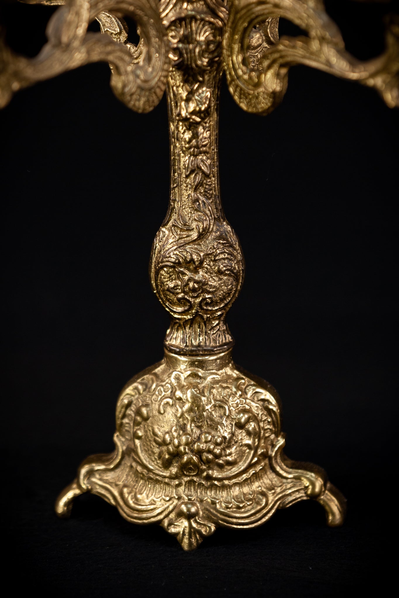 Pair of Bronze Candelabras  | Vintage 15" / 43 cm