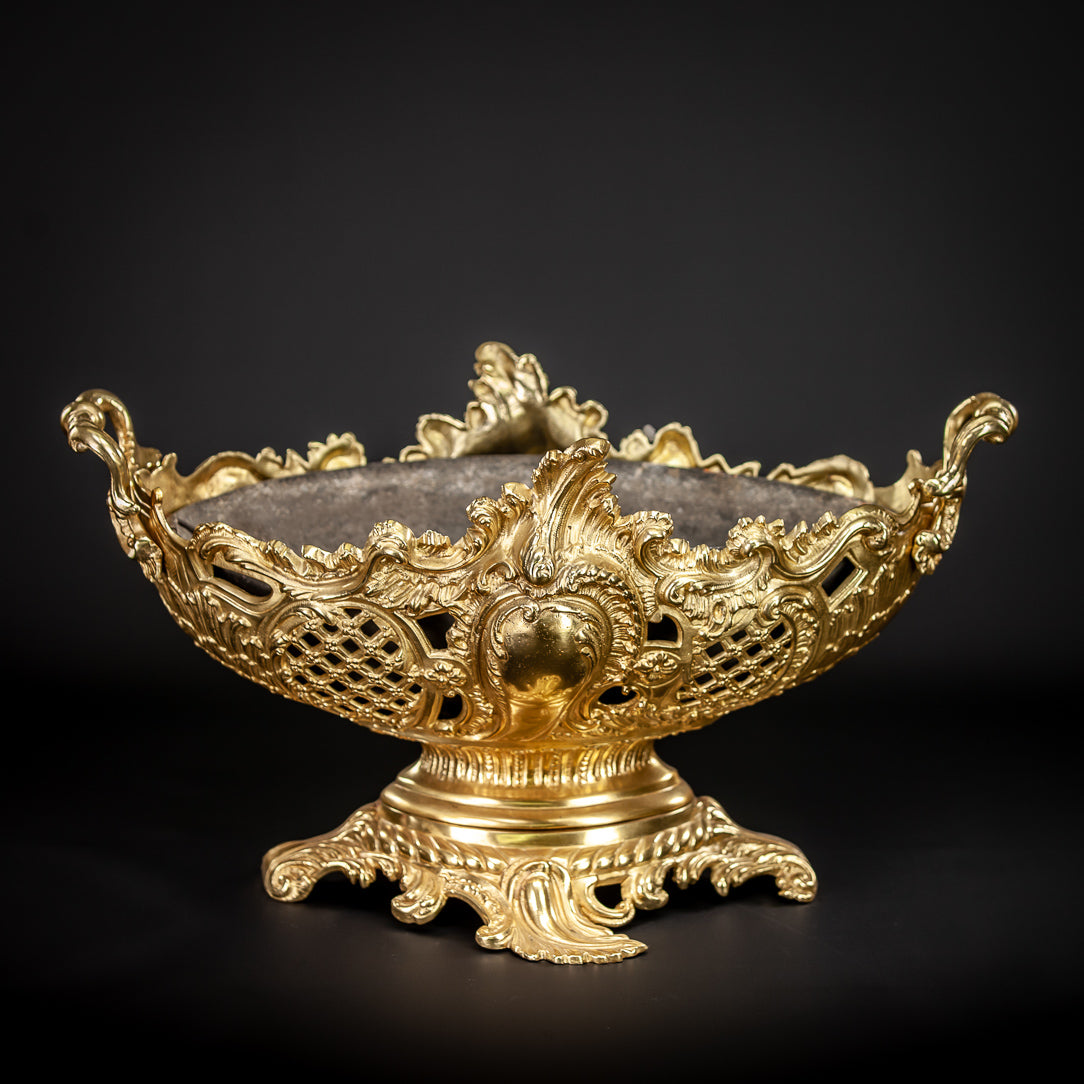 Jardiniere Gilded Bronze Planter 19"