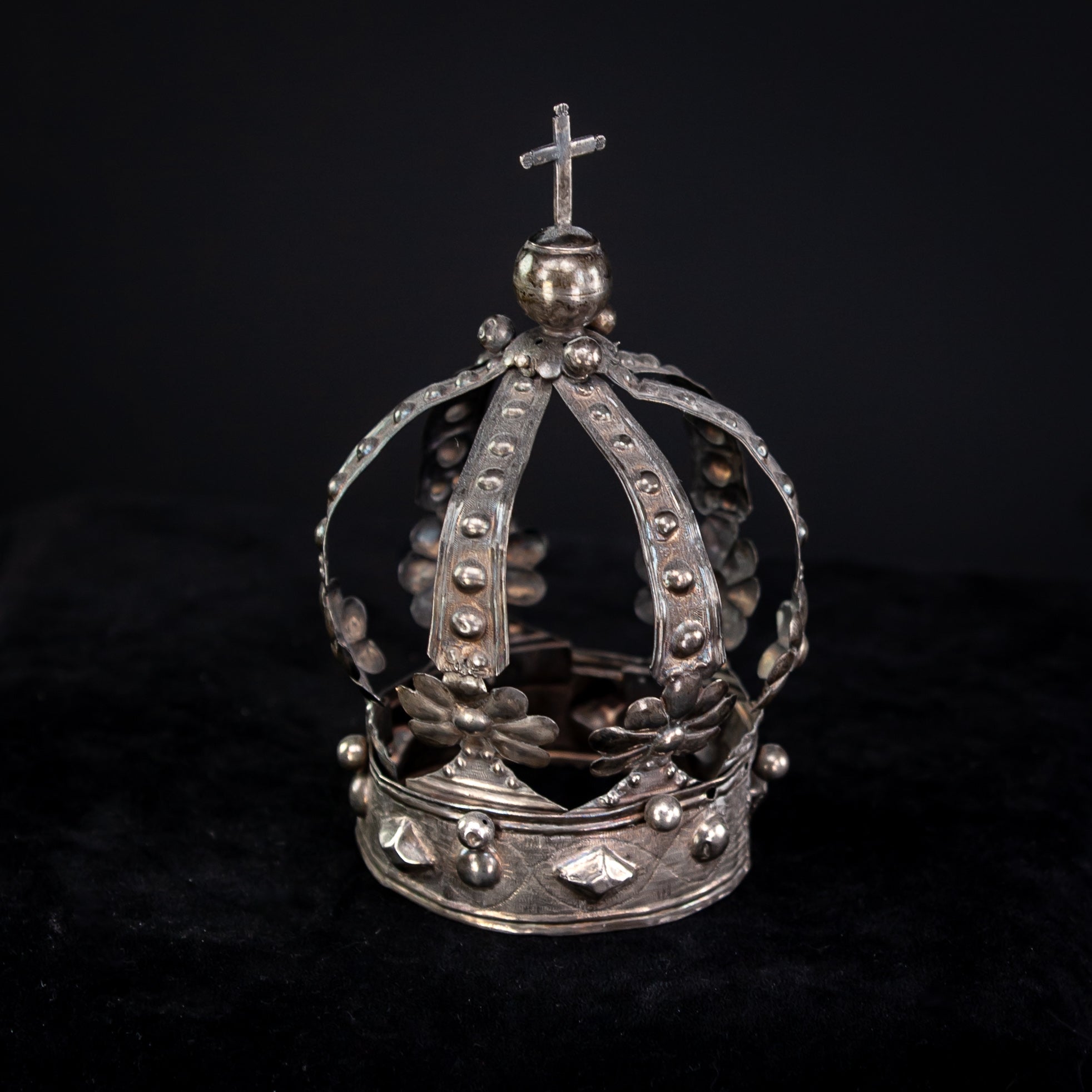 Crown Solid Sterling Silver 1700s / 1800s 5.6”