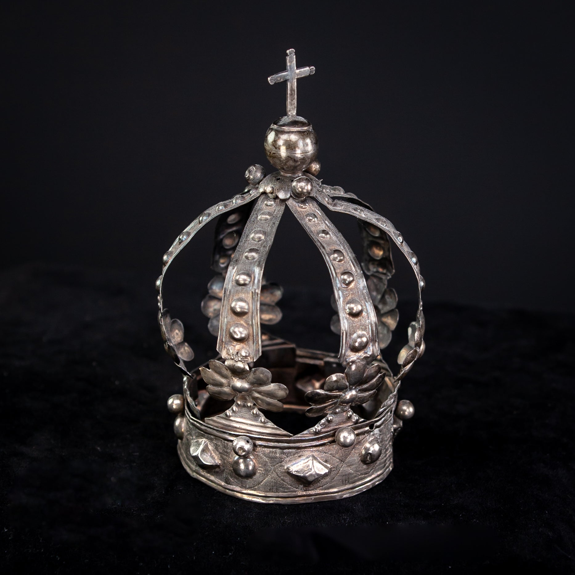 Crown Solid Sterling Silver 1700s / 1800s 5.6”