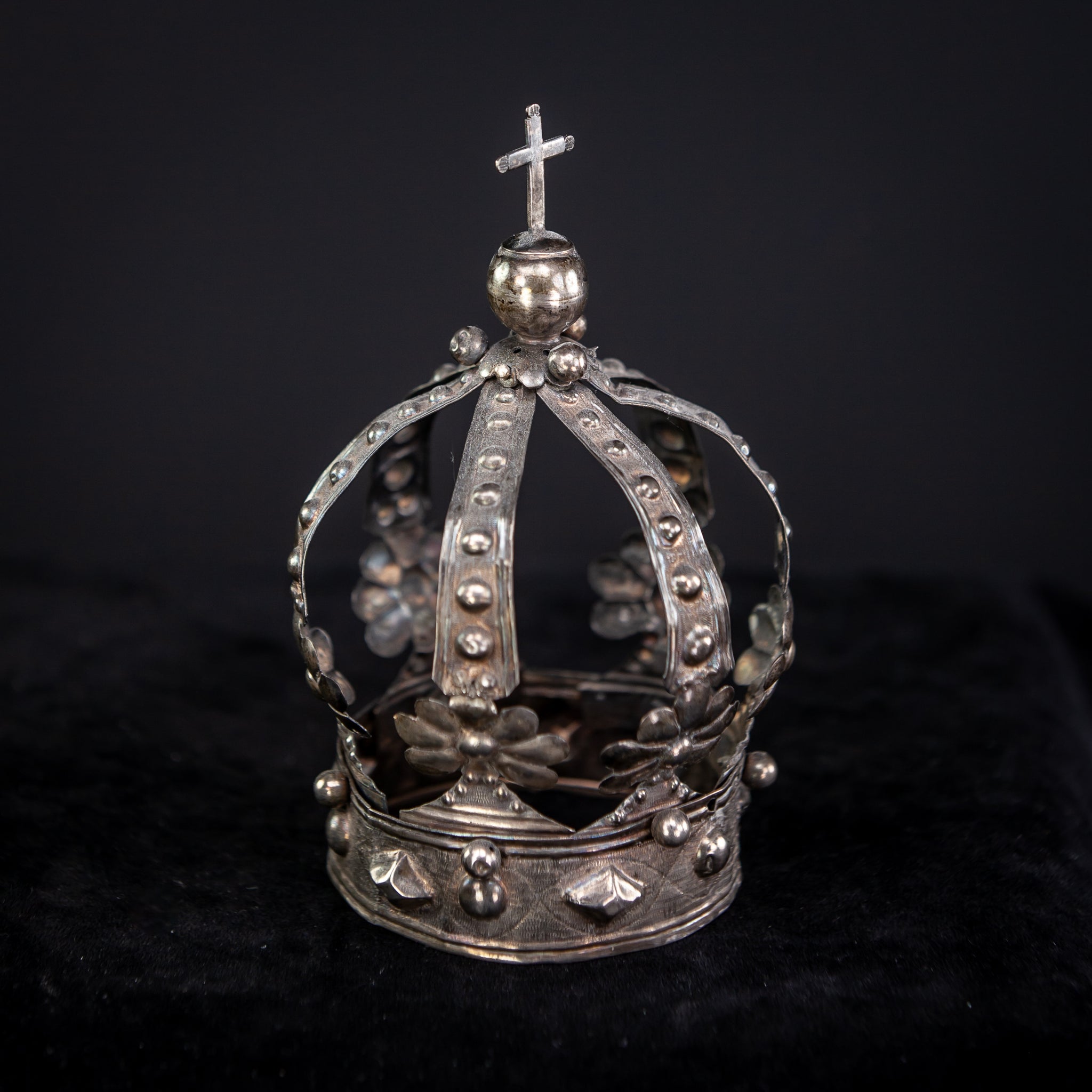 Crown Solid Sterling Silver 1700s / 1800s 5.6”