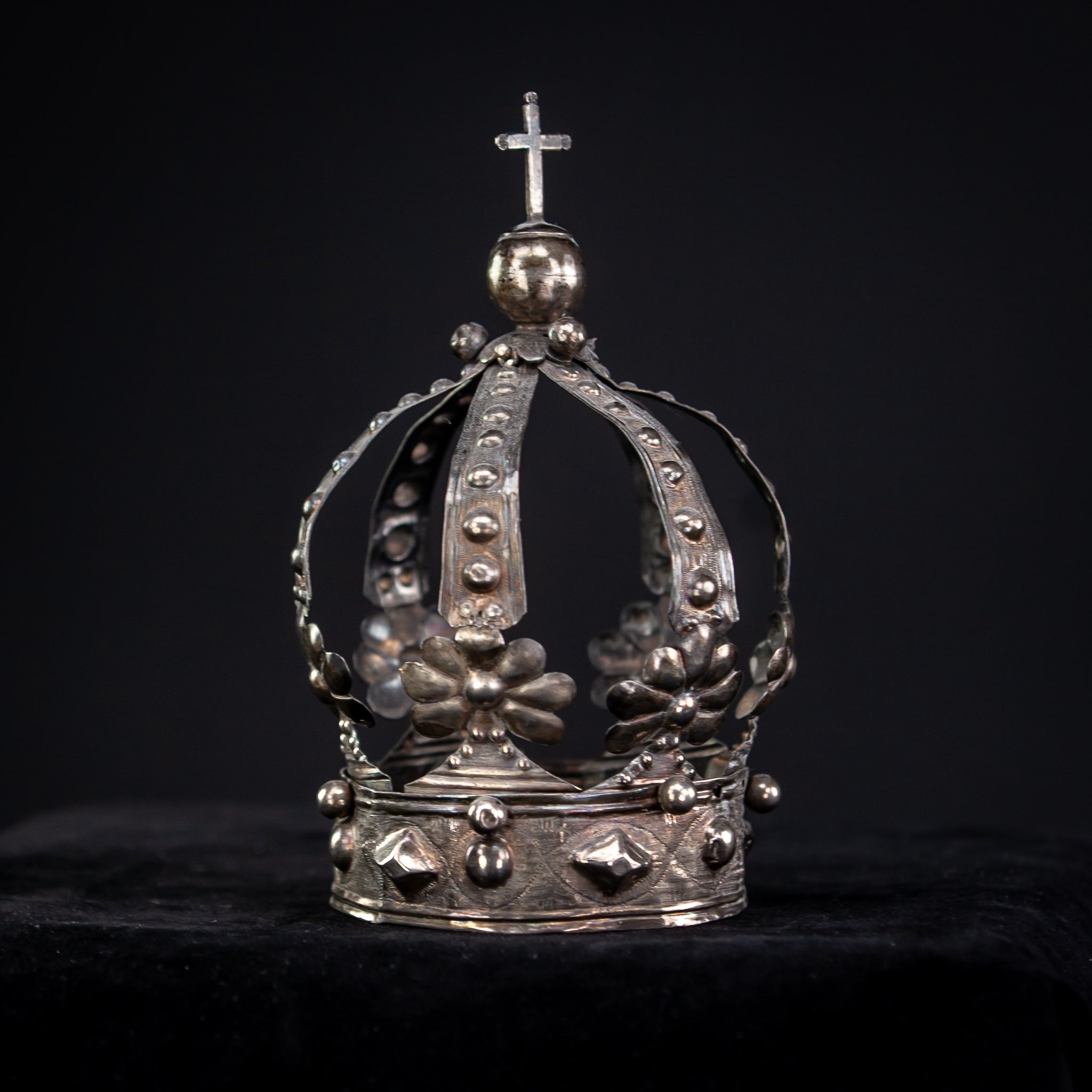 Crown Solid Sterling Silver 1700s / 1800s 5.6”