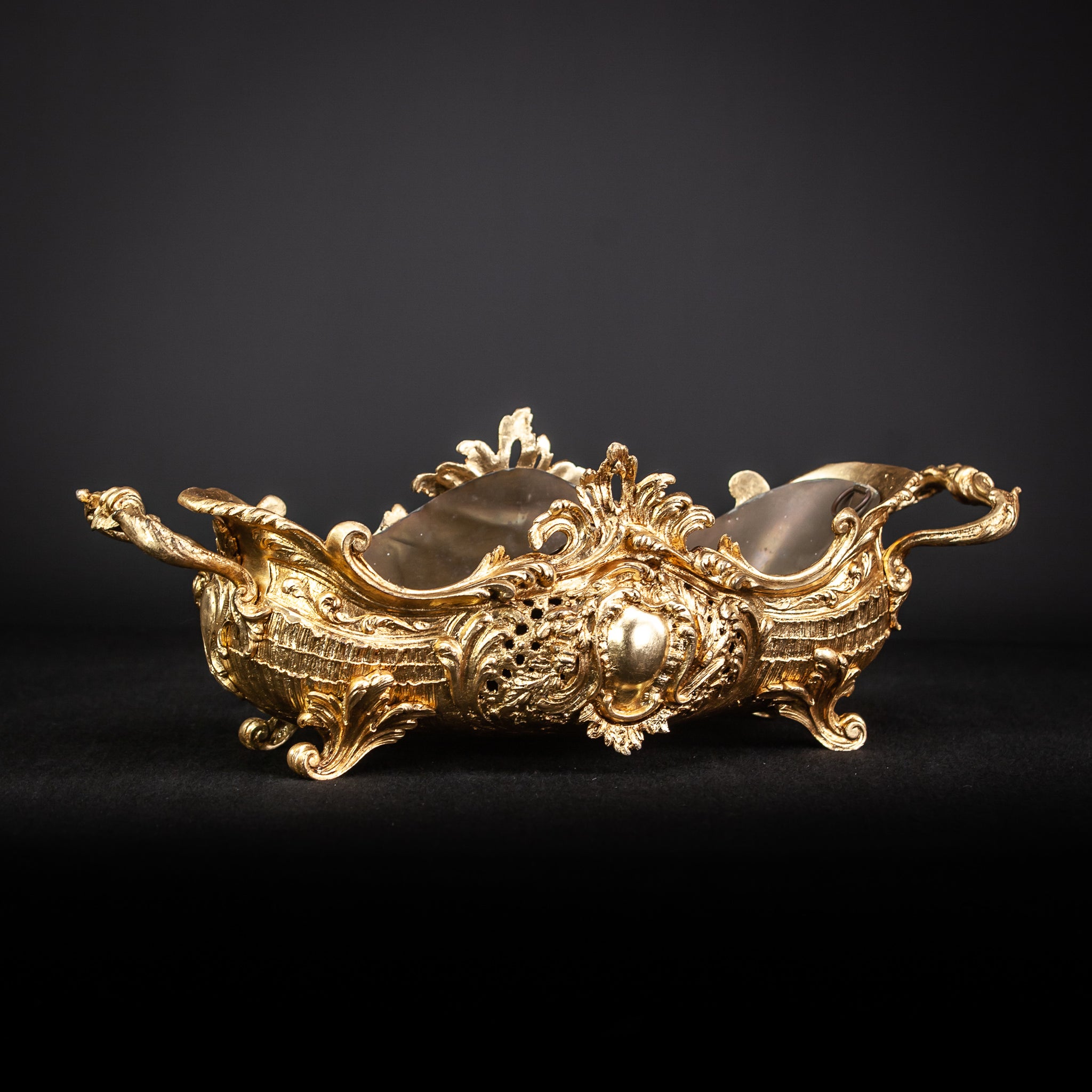 Jardiniere Gilded Bronze Brass Baroque Planter 20.5”