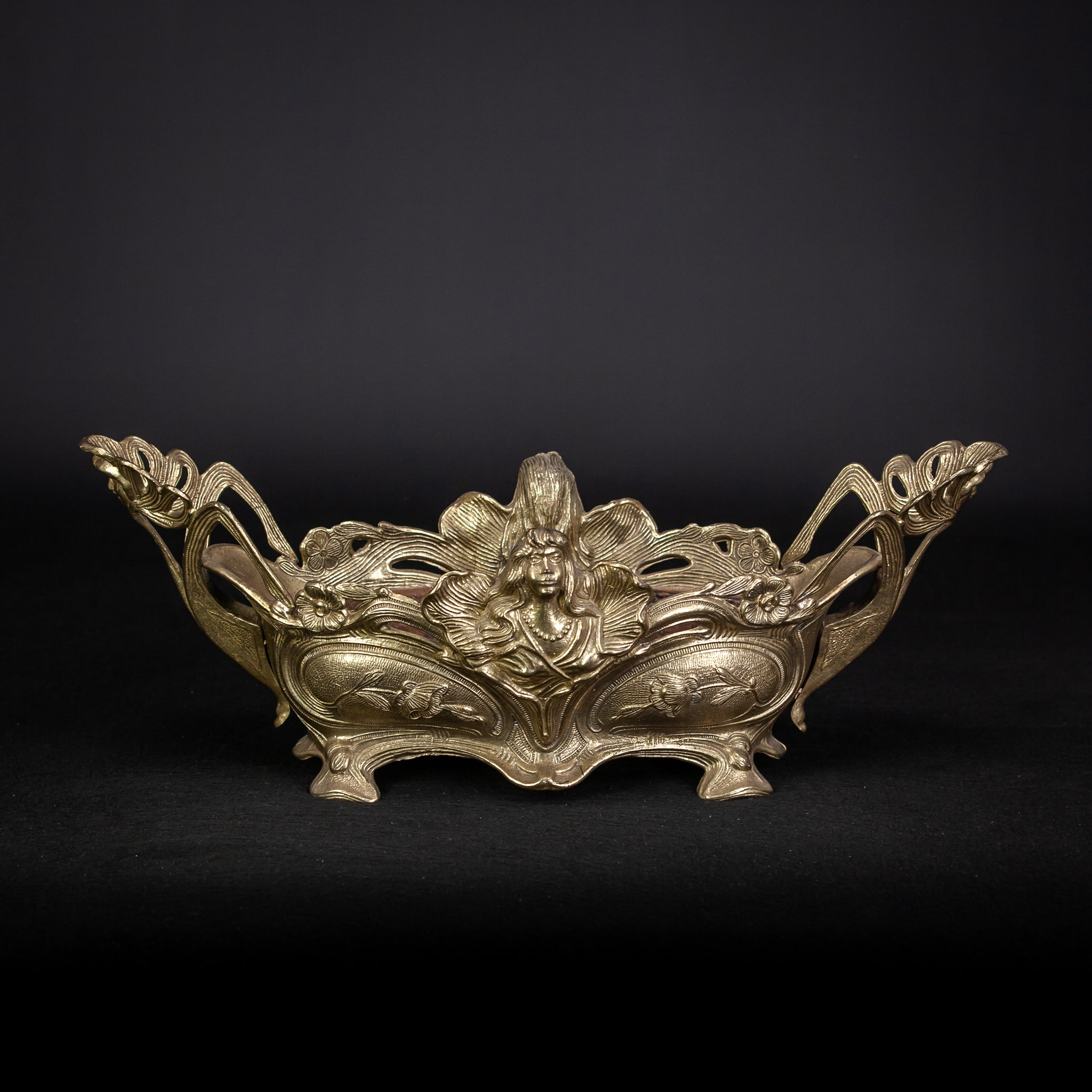 Jardiniere Bronze Art Nouveau  Antique Planter 19.5”