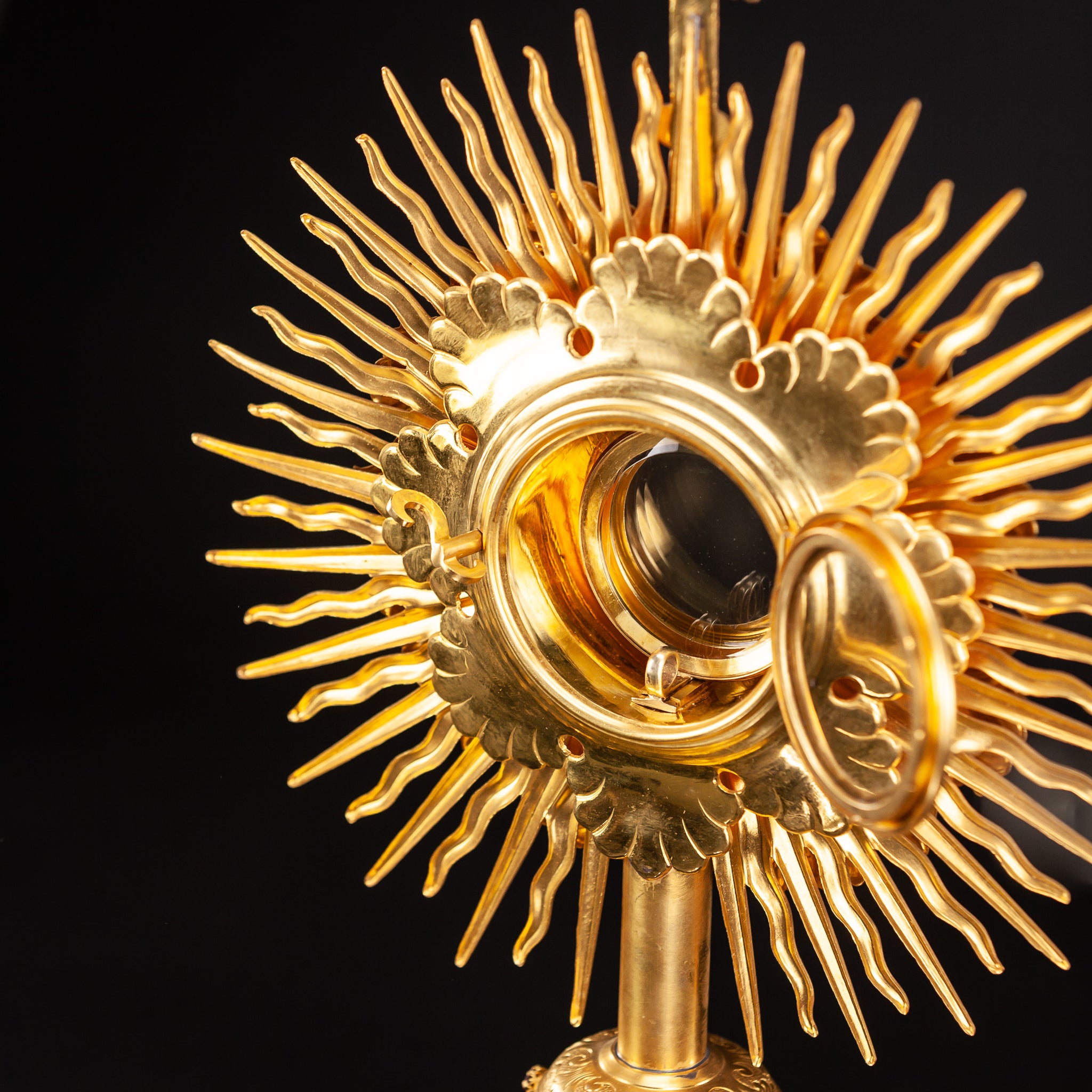 Monstrance Solar Ostensory 1800s Gilded Bronze 20”