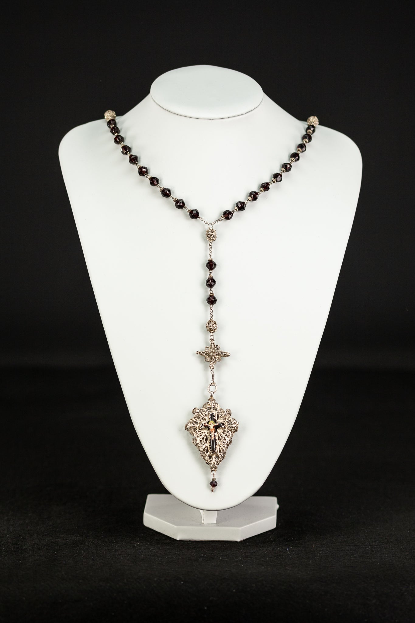 Rosary Antique | Solid Sterling Silver | 23.2”