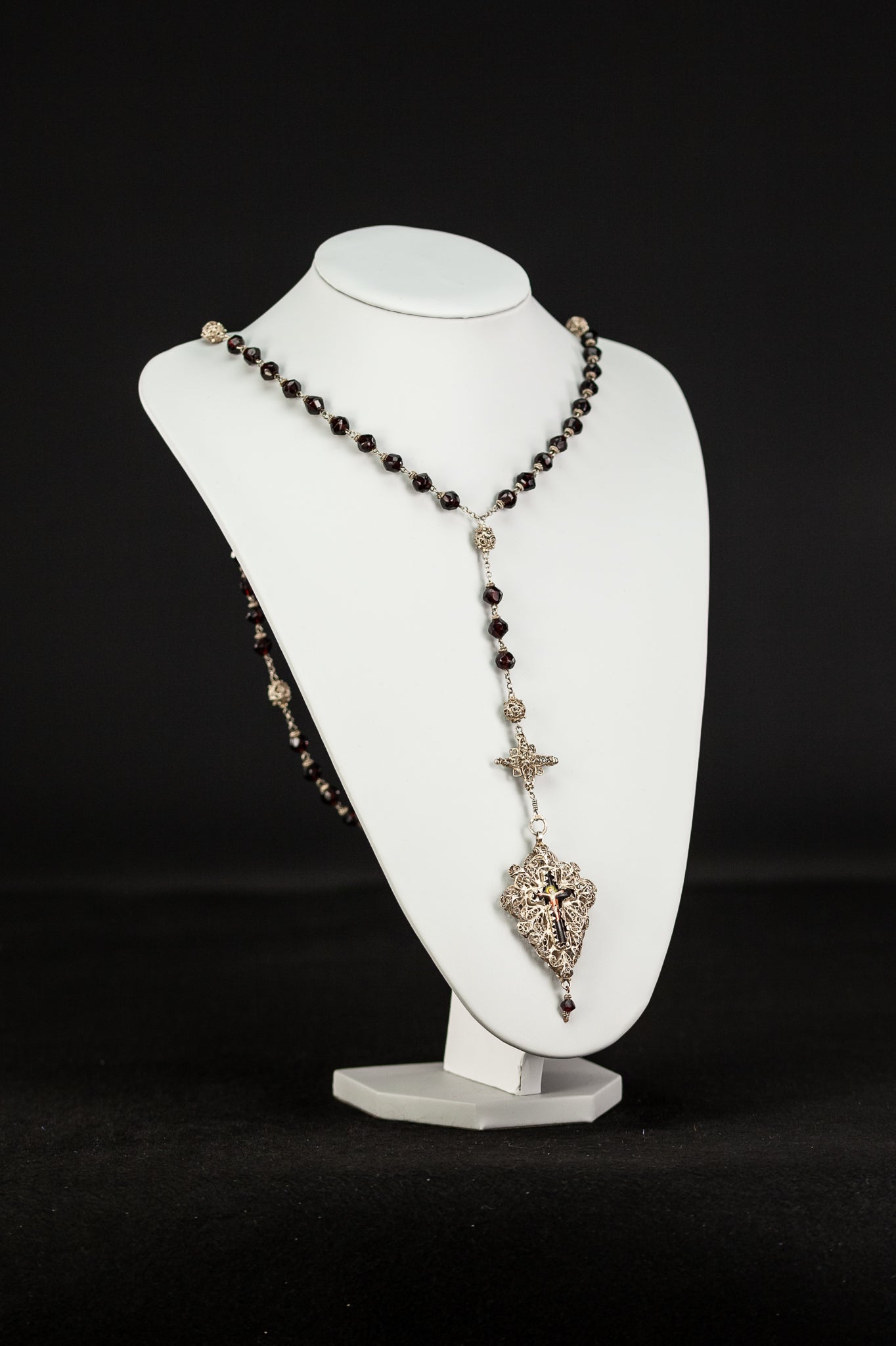 Rosary Antique | Solid Sterling Silver | 23.2”