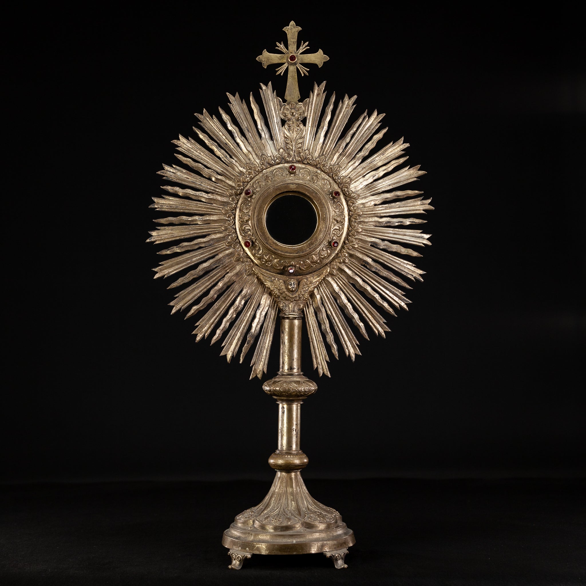 Monstrance Gilt | French 1600s Brass 27.6”