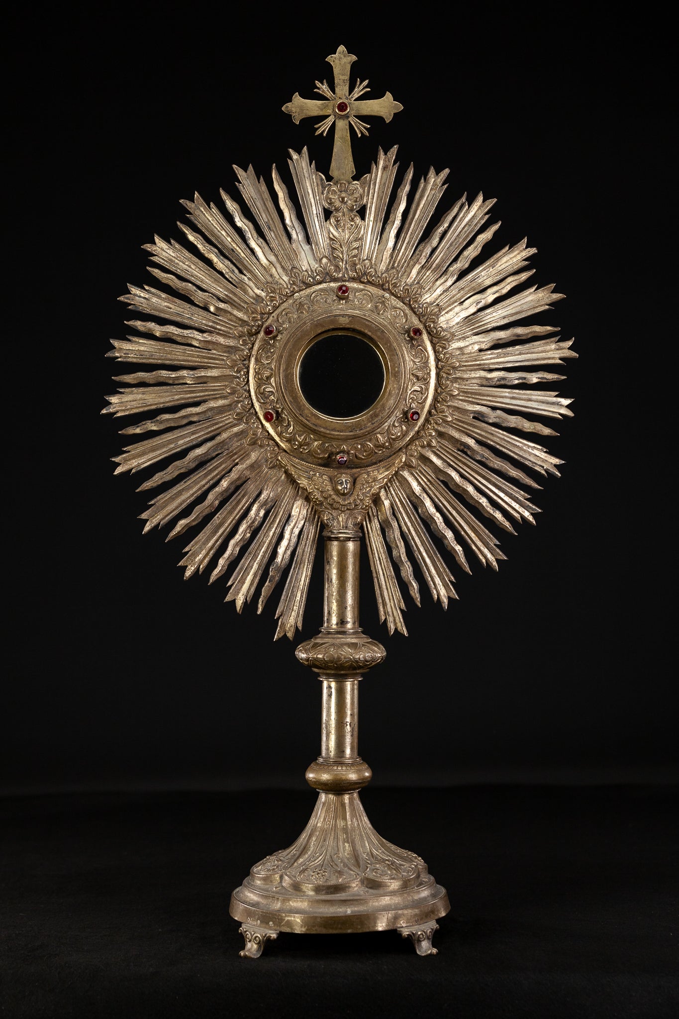 Monstrance Gilt | French 1700s Brass 27.6”