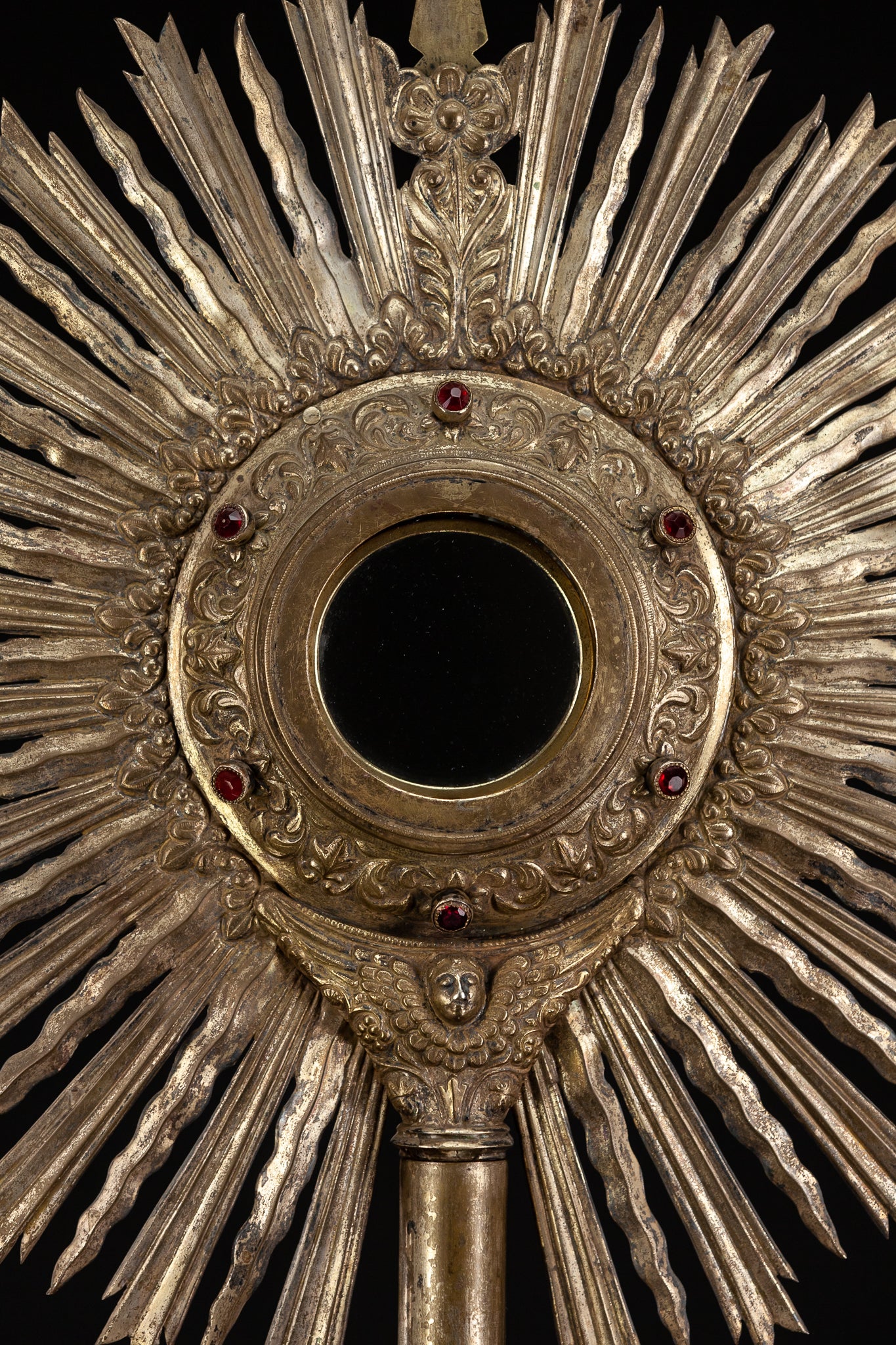 Monstrance Gilt | French 1600s Brass 27.6”