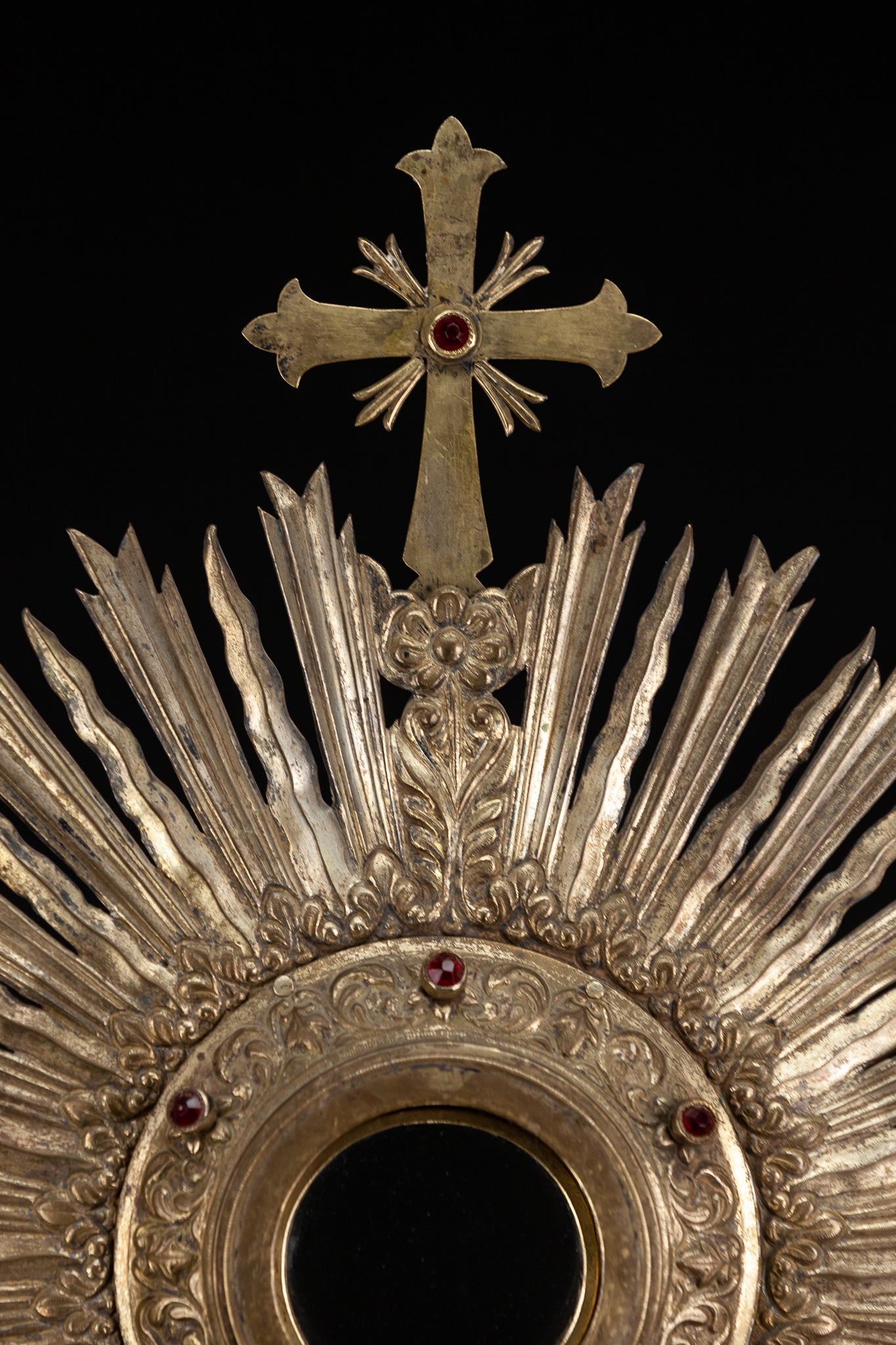 Monstrance Gilt | French 1600s Brass 27.6”