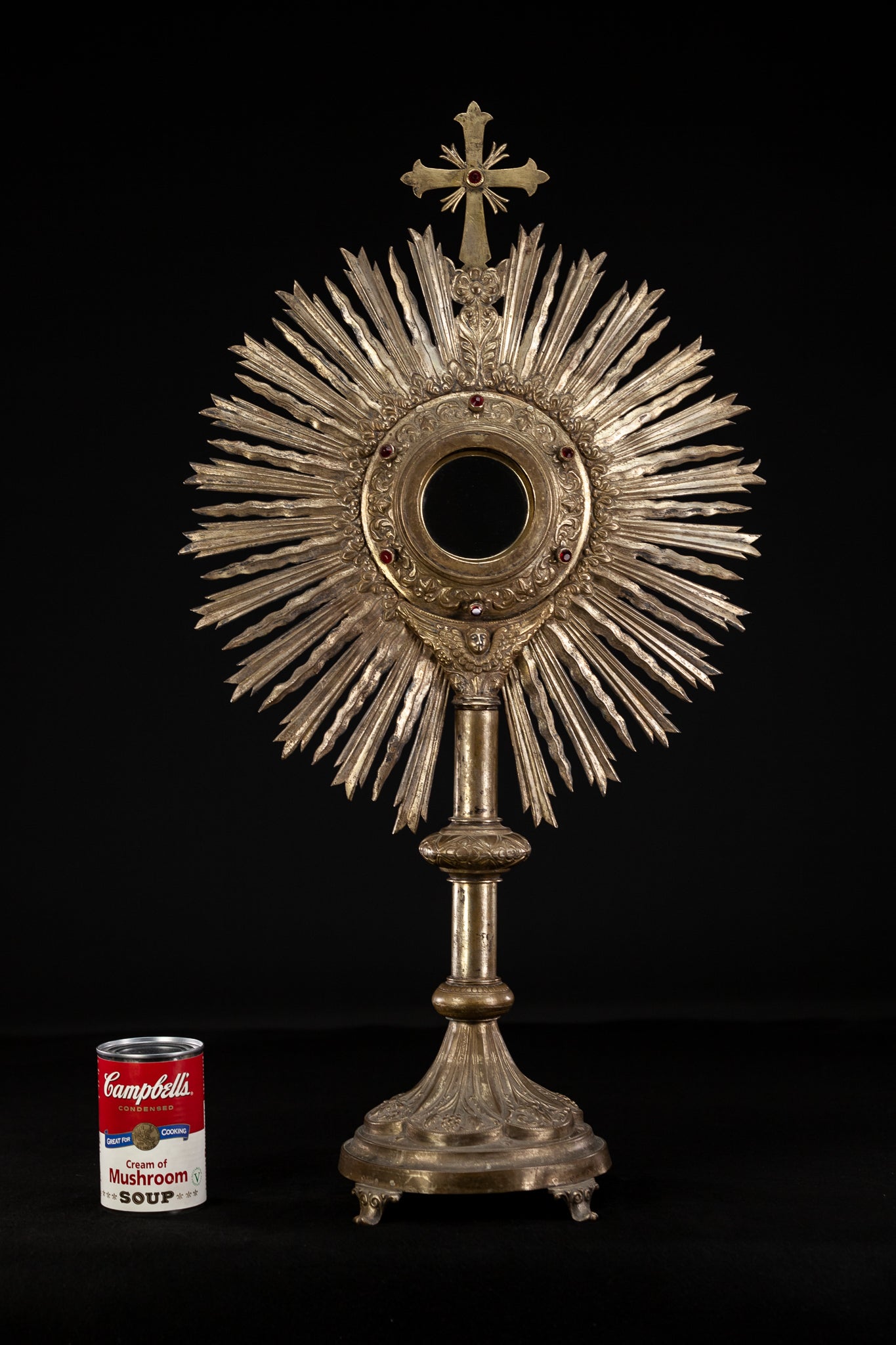 Monstrance Gilt | French 1600s Brass 27.6”