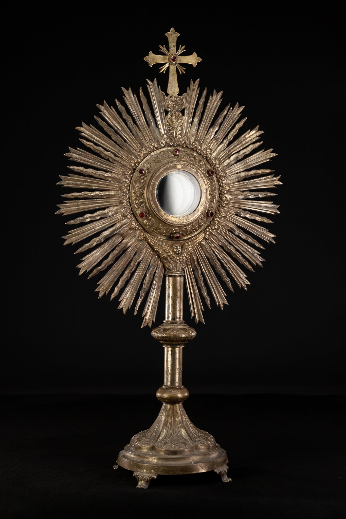 Monstrance Gilt | French 1600s Brass 27.6”