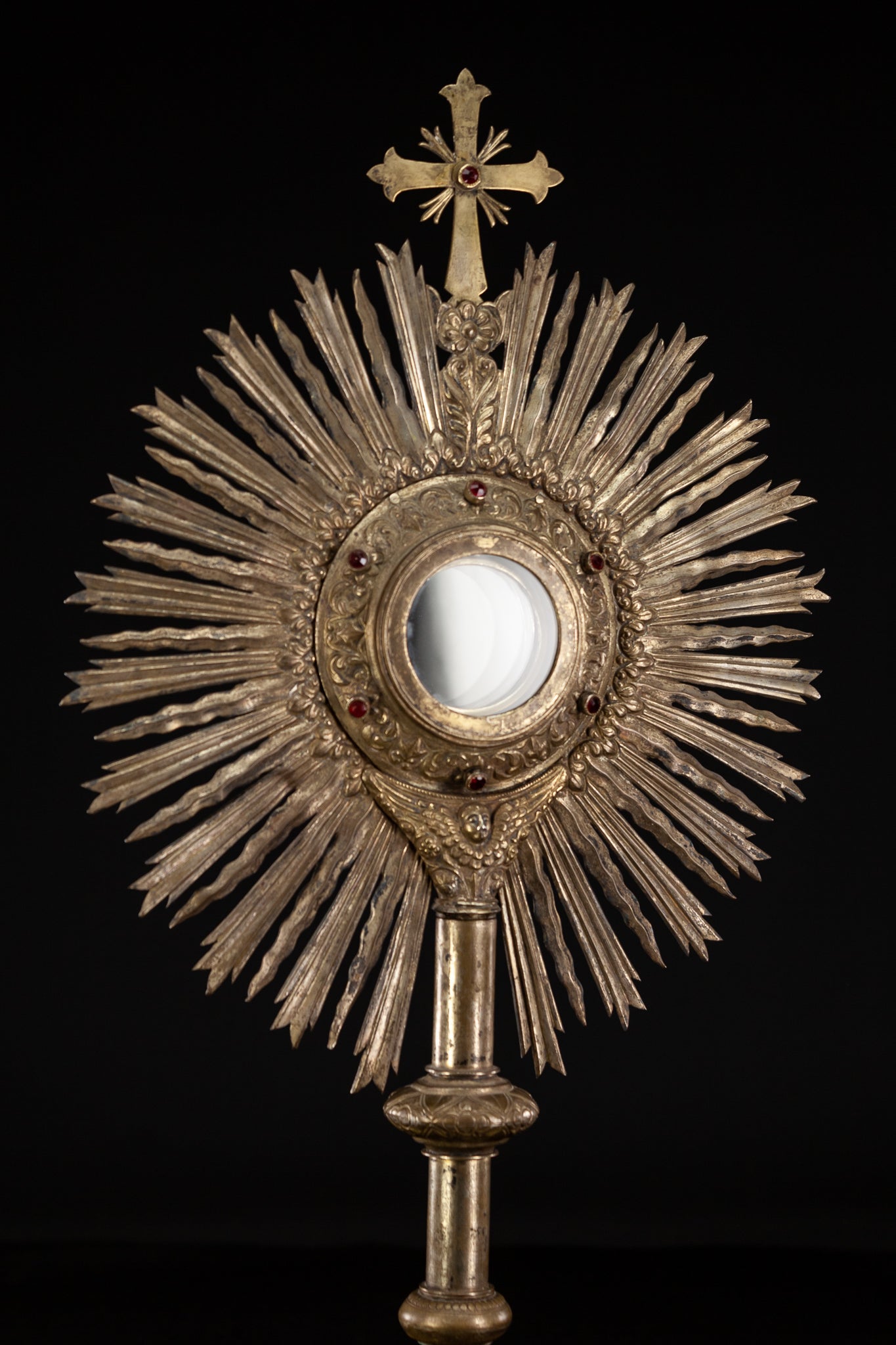 Monstrance Gilt | French 1600s Brass 27.6”