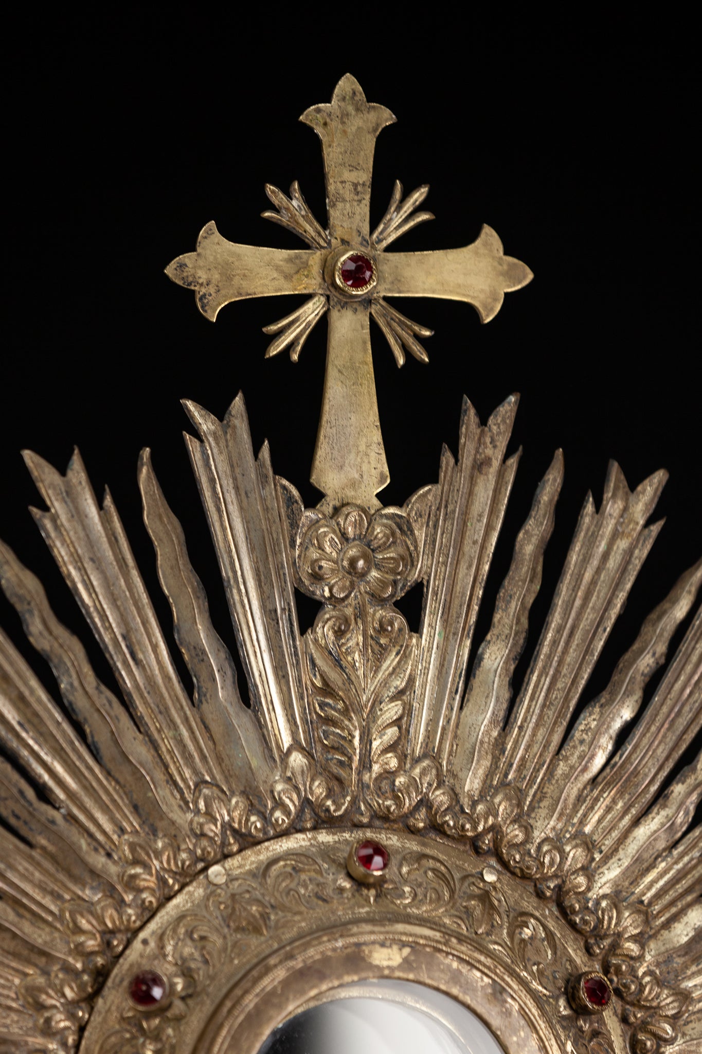 Monstrance Gilt | French 1600s Brass 27.6”