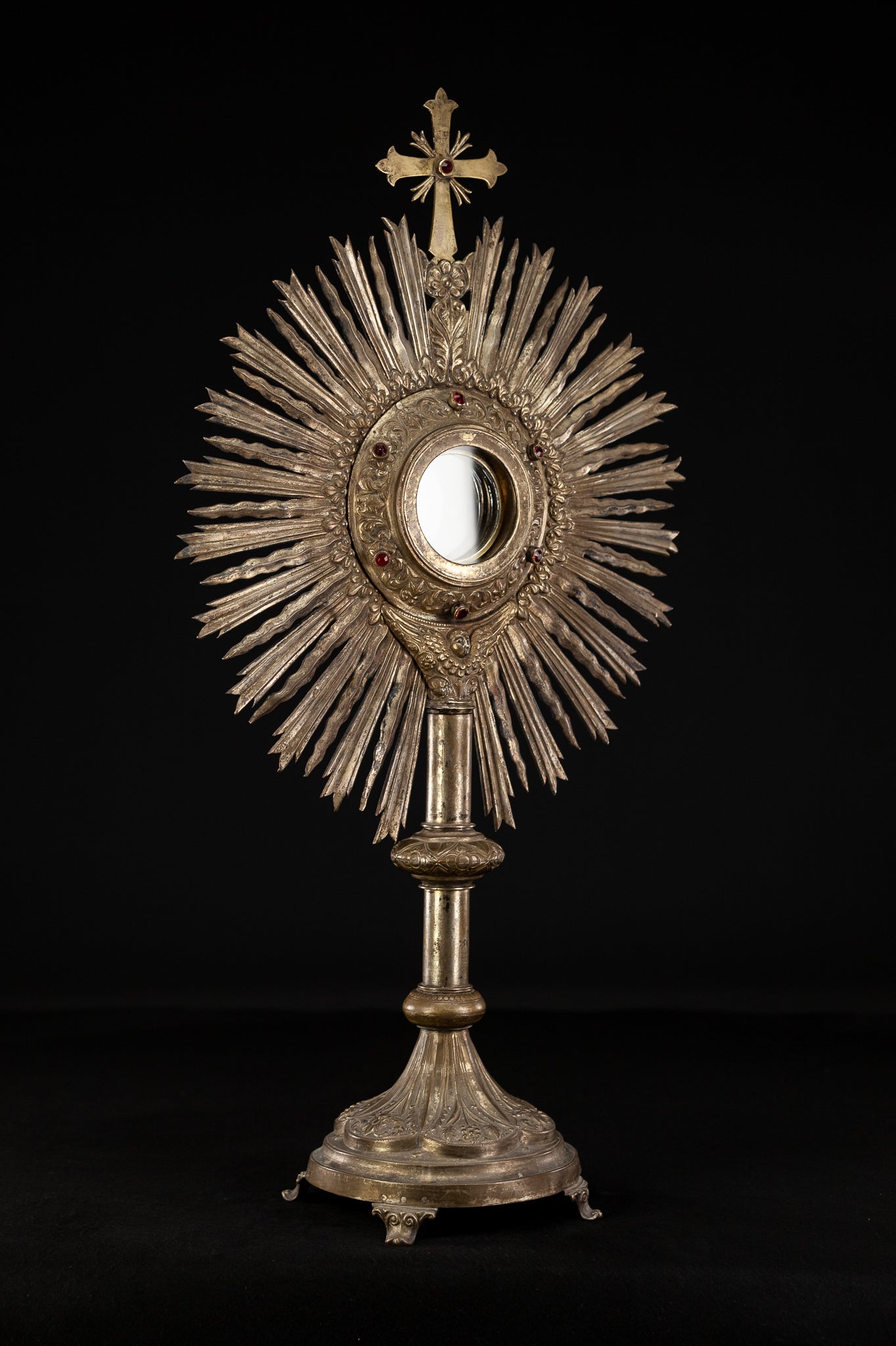 Monstrance Gilt | French 1600s Brass 27.6”