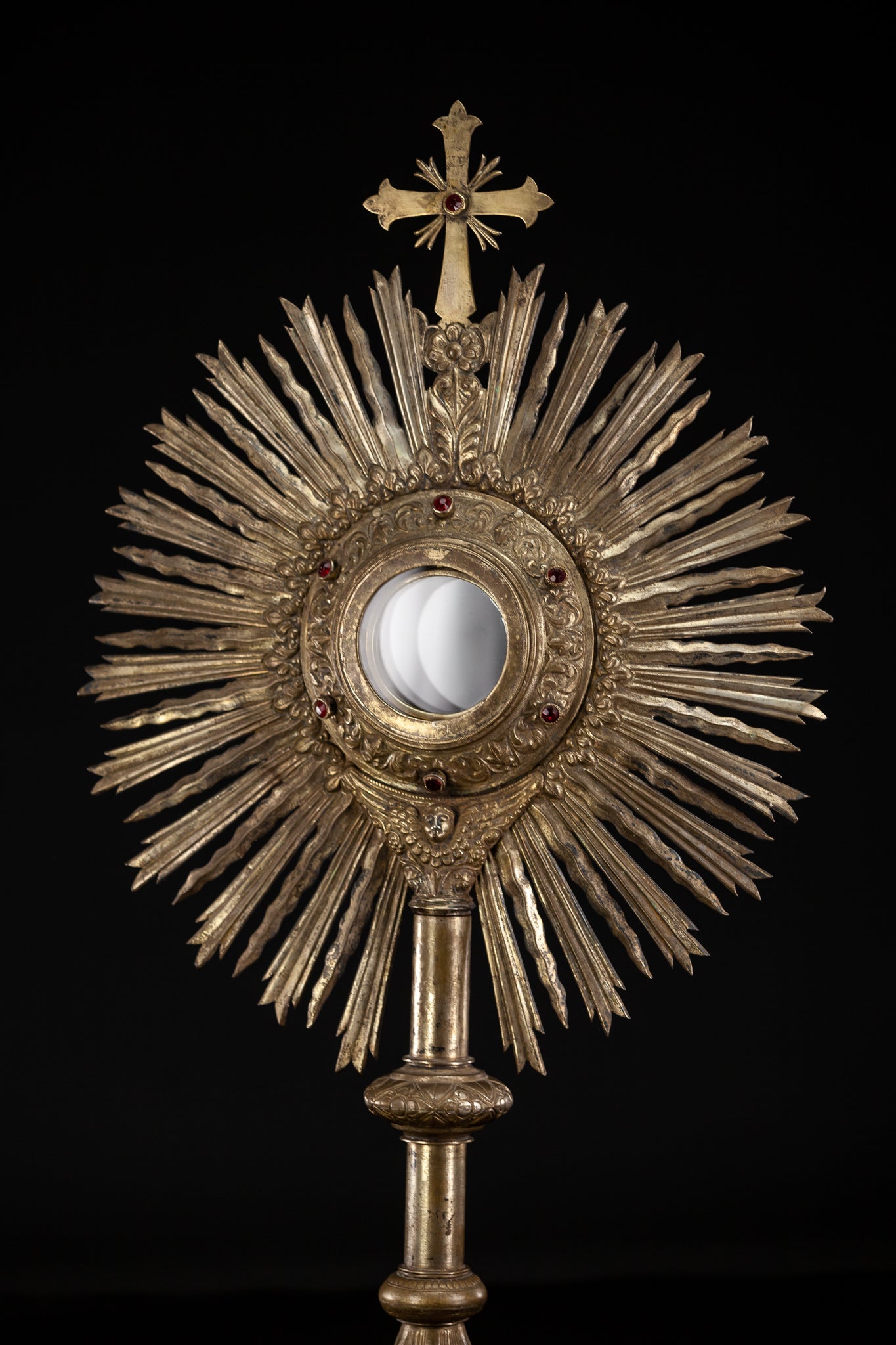 Monstrance Gilt | French 1600s Brass 27.6”