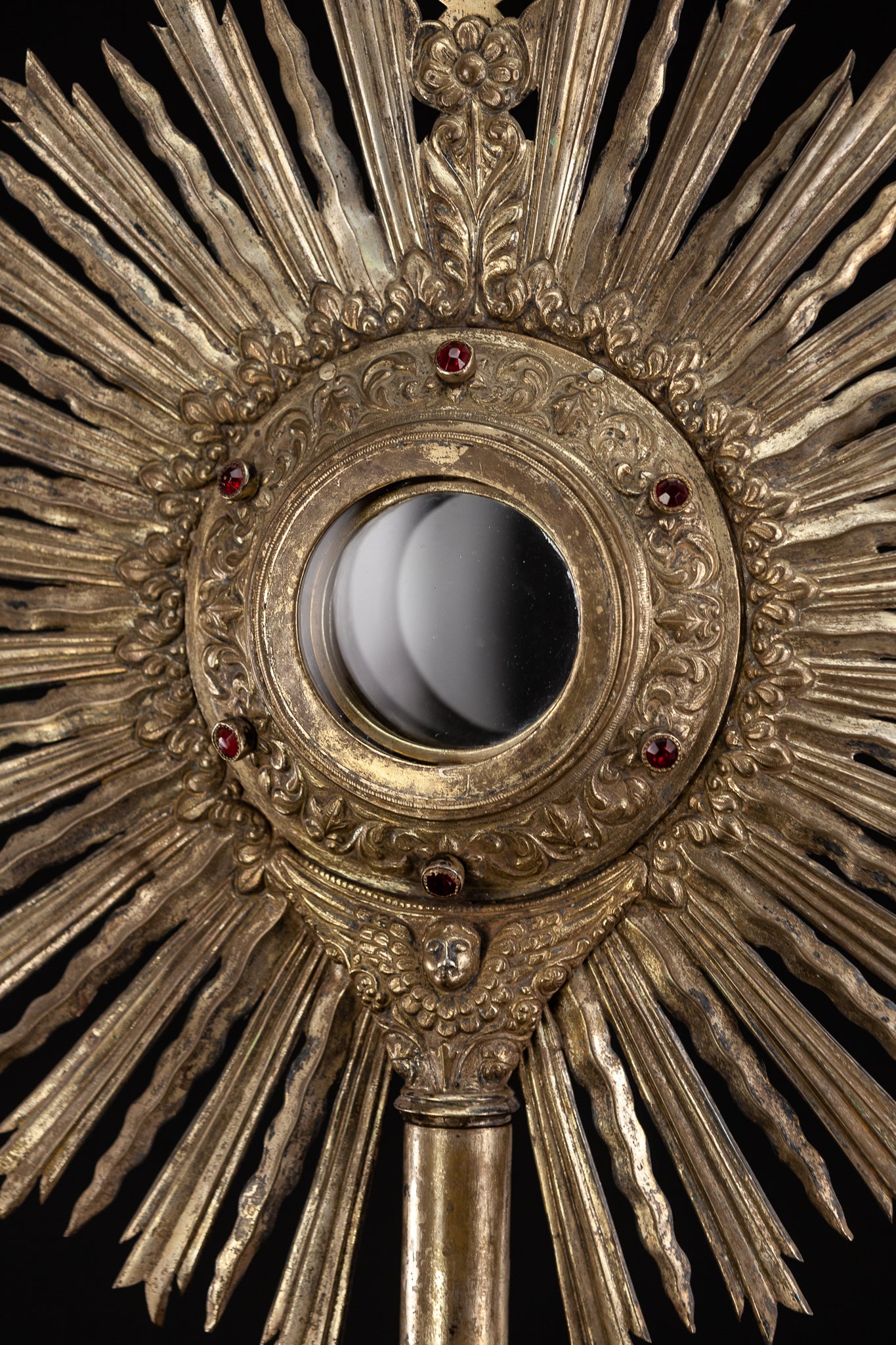 Monstrance Gilt | French 1600s Brass 27.6”