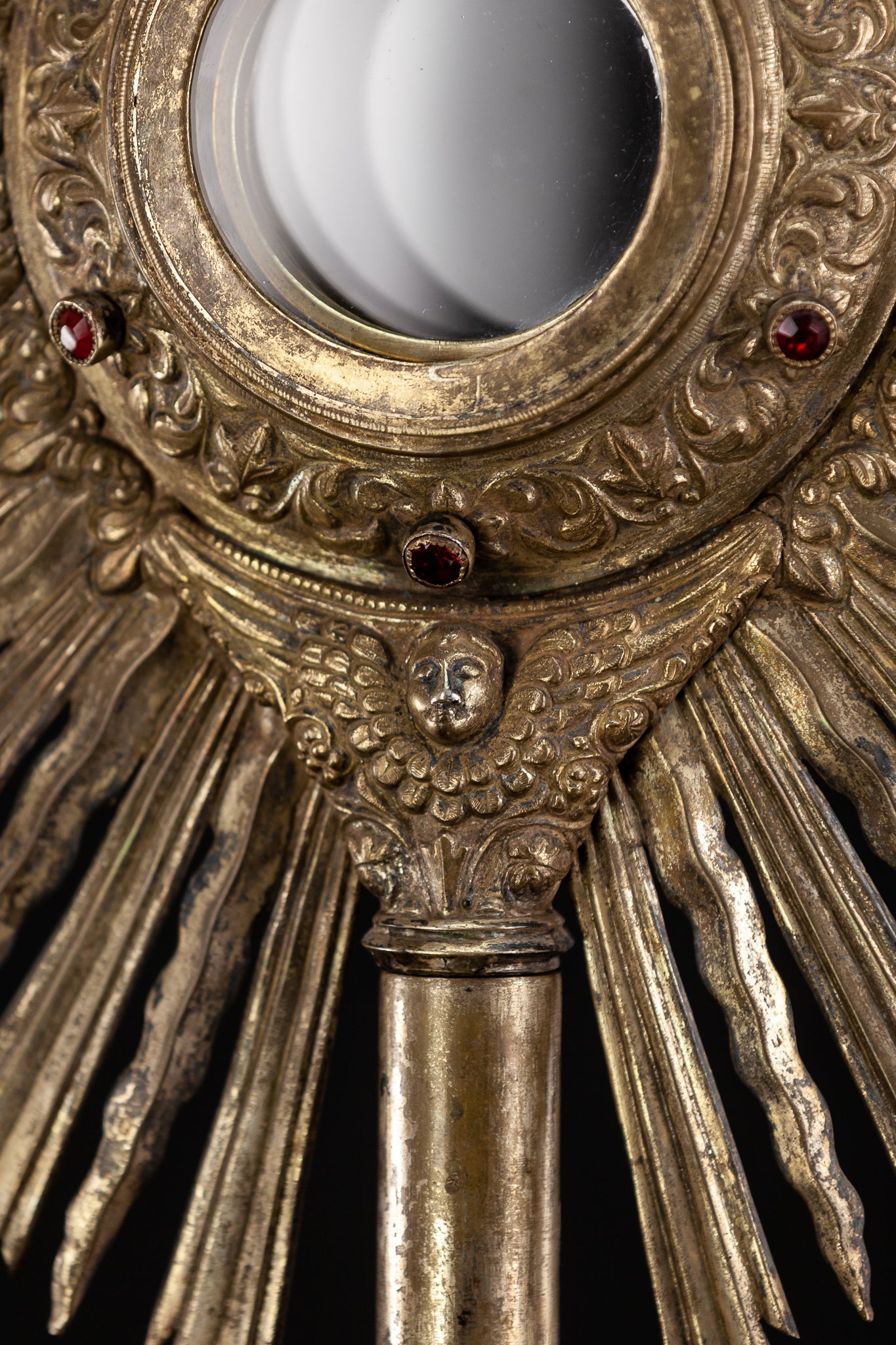 Monstrance Gilt | French 1600s Brass 27.6”