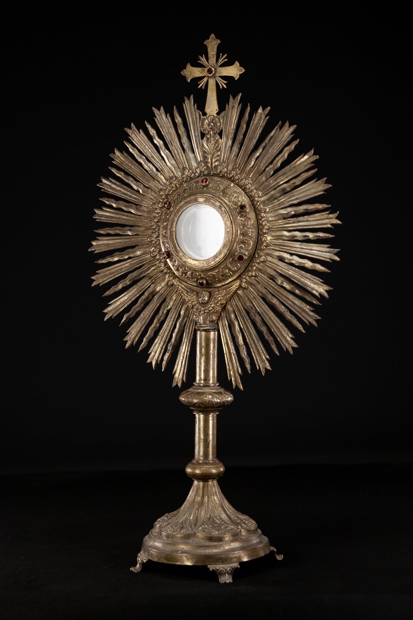 Monstrance Gilt | French 1600s Brass 27.6”