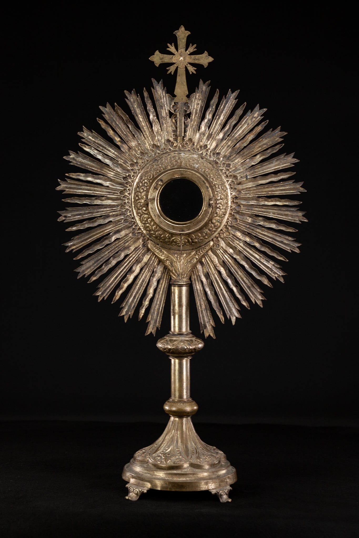 Monstrance Gilt | French 1600s Brass 27.6”