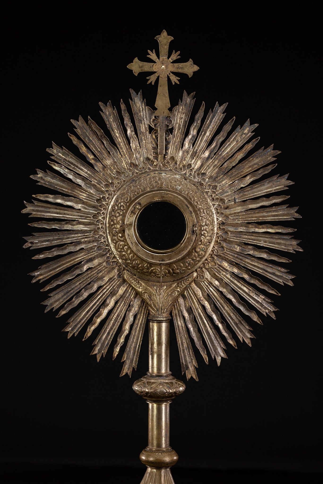 Monstrance Gilt | French 1600s Brass 27.6”