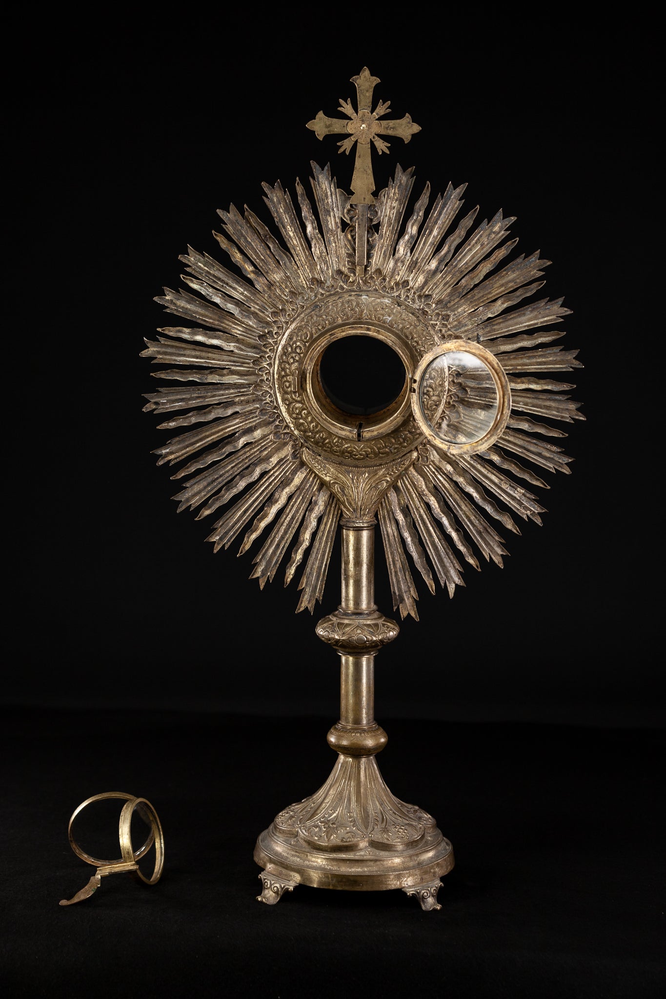 Monstrance Gilt | French 1600s Brass 27.6”