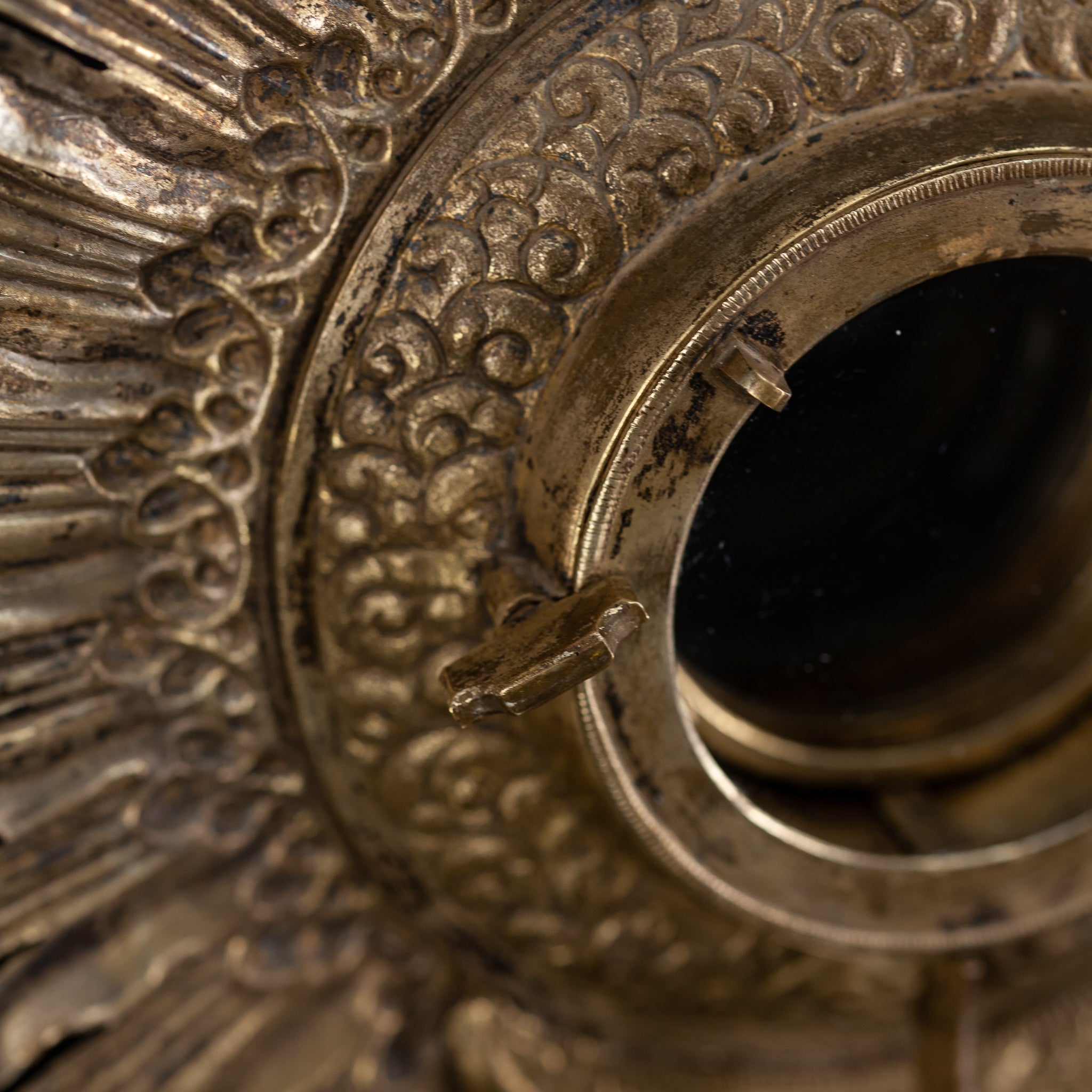 Monstrance Gilt | French 1600s Brass 27.6”