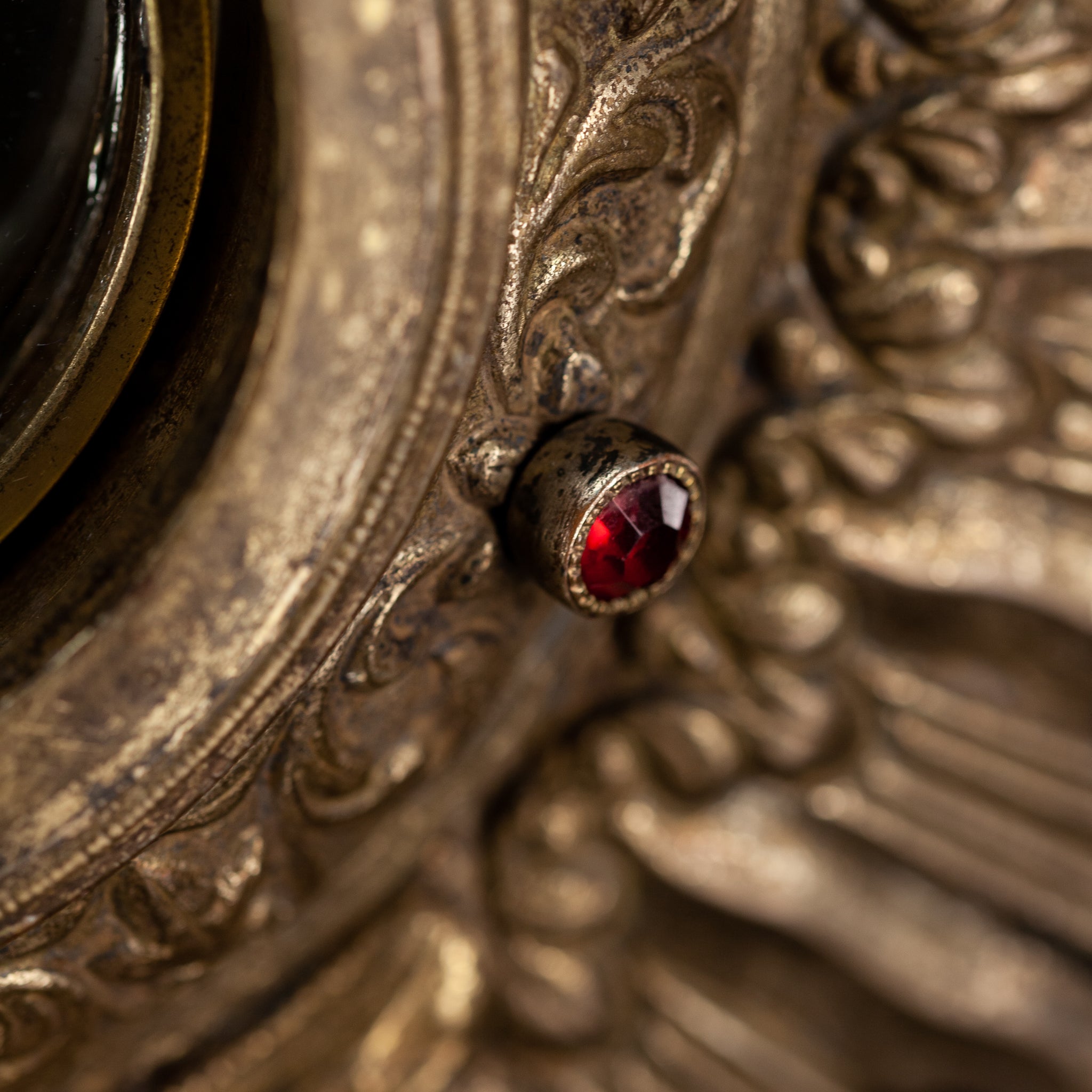 Monstrance Gilt | French 1600s Brass 27.6”