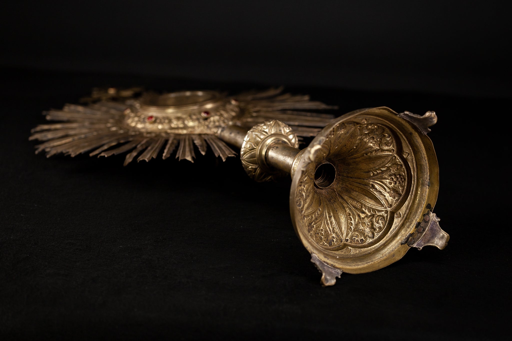 Monstrance Gilt | French 1600s Brass 27.6”