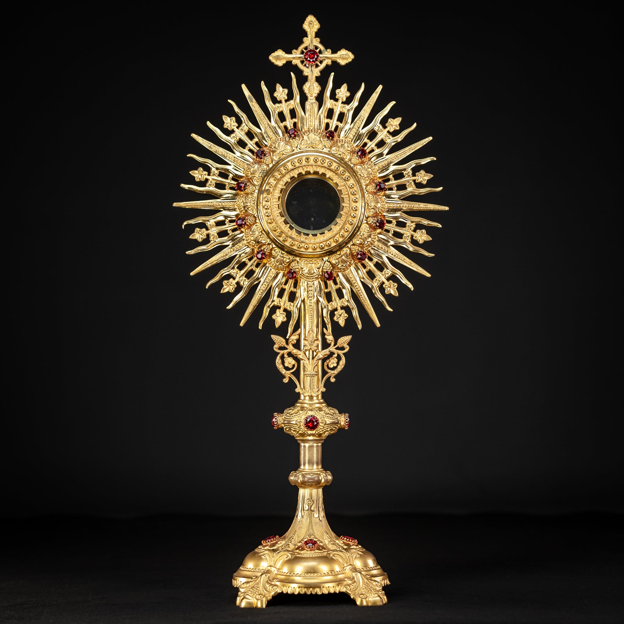 Monstrance Solar Ostensory 1800s Gilded Bronze 23”