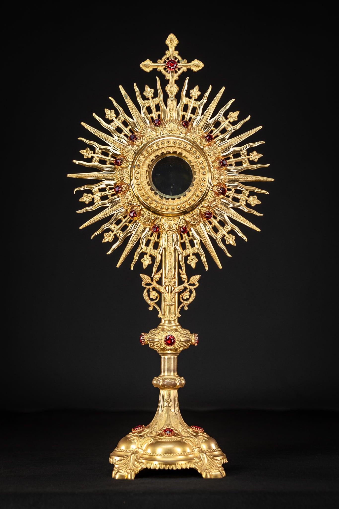 Monstrance Solar Ostensory 1800s Gilded Bronze 23”