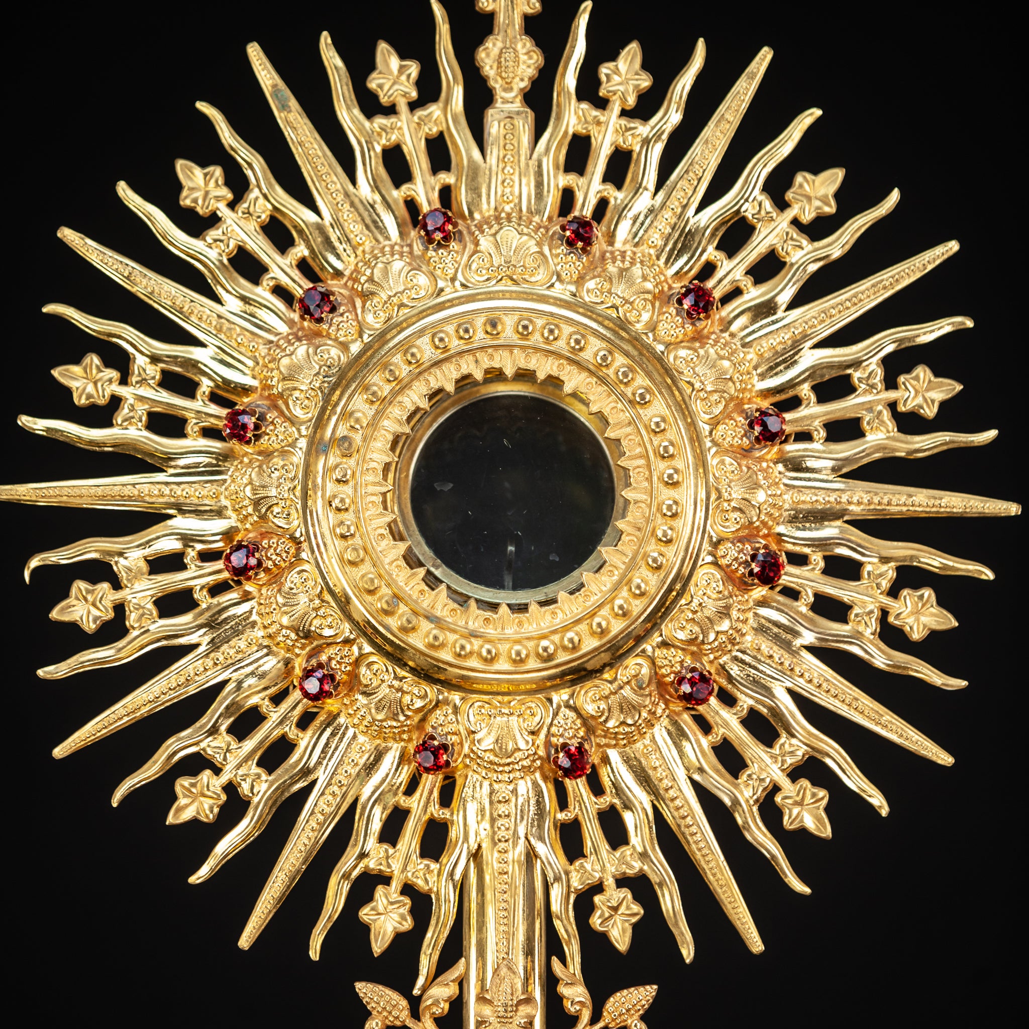 Monstrance Solar Ostensory 1800s Gilded Bronze 23”