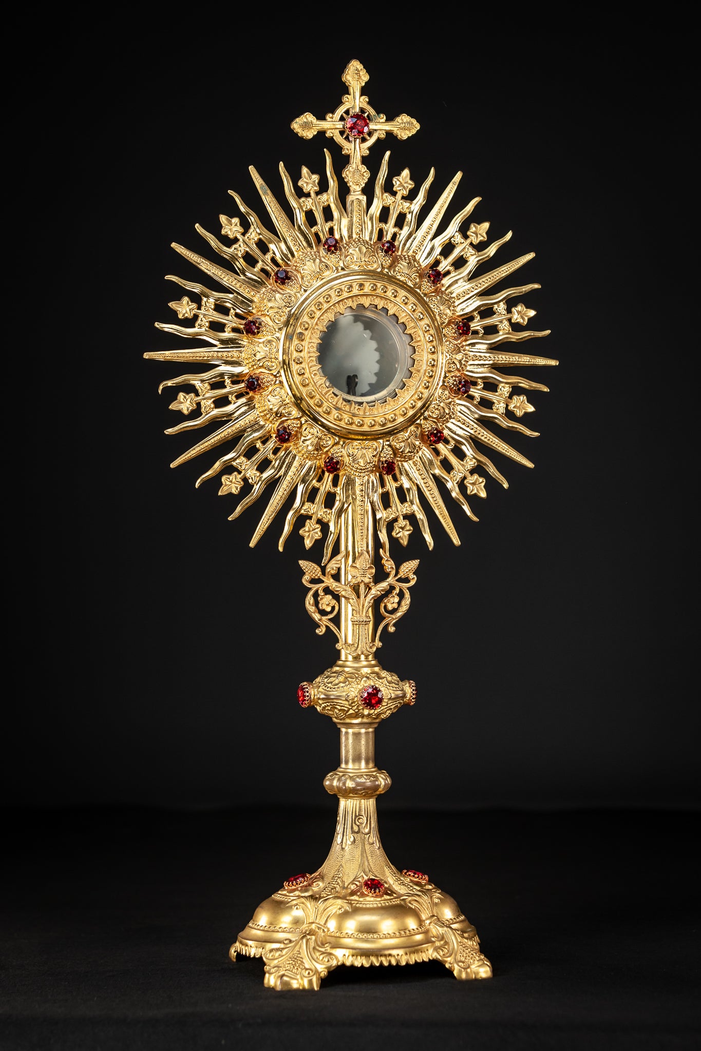 Monstrance Solar Ostensory 1800s Gilded Bronze 23”