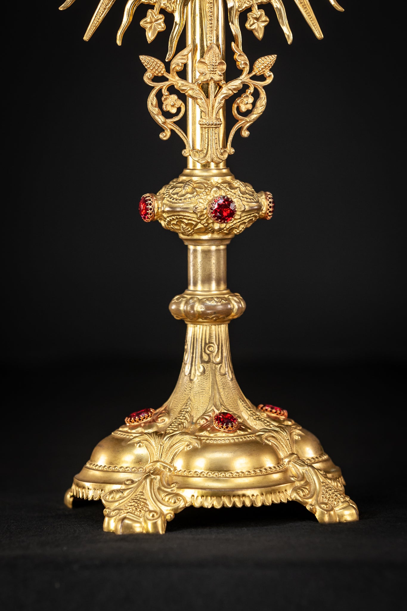 Monstrance Solar Ostensory 1800s Gilded Bronze 23”