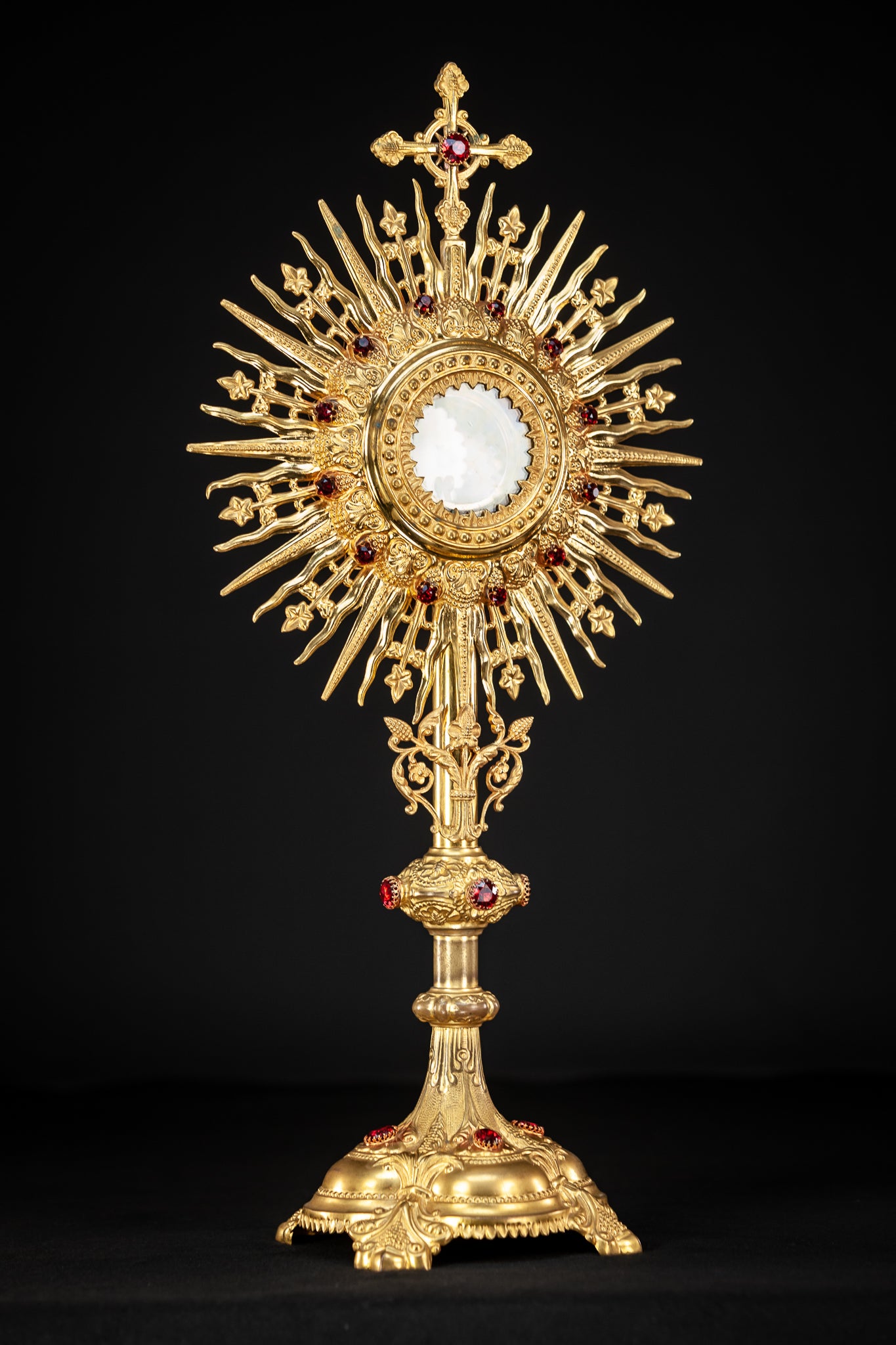 Monstrance Solar Ostensory 1800s Gilded Bronze 23”