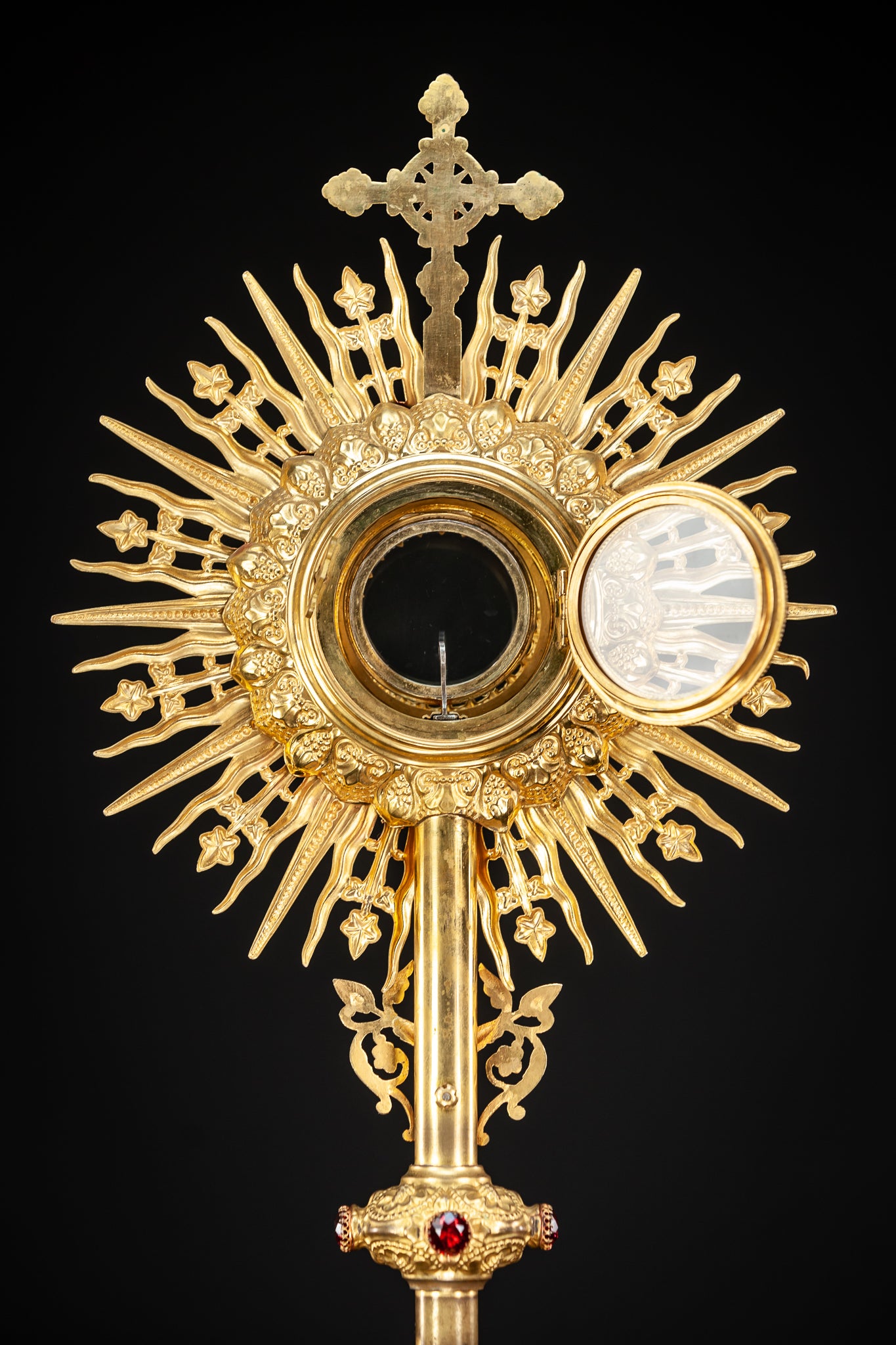 Monstrance Solar Ostensory 1800s Gilded Bronze 23”