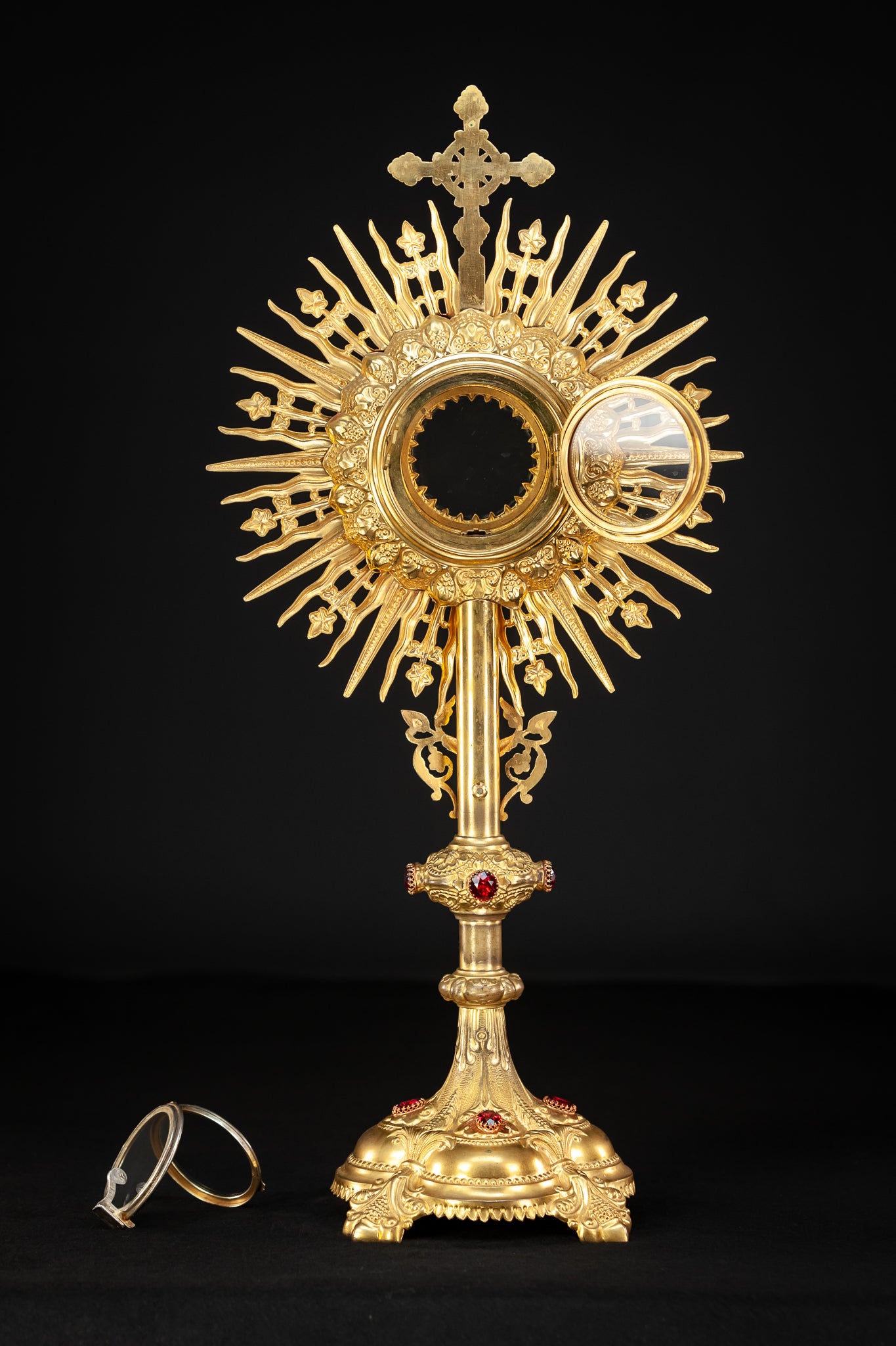 Monstrance Solar Ostensory 1800s Gilded Bronze 23”