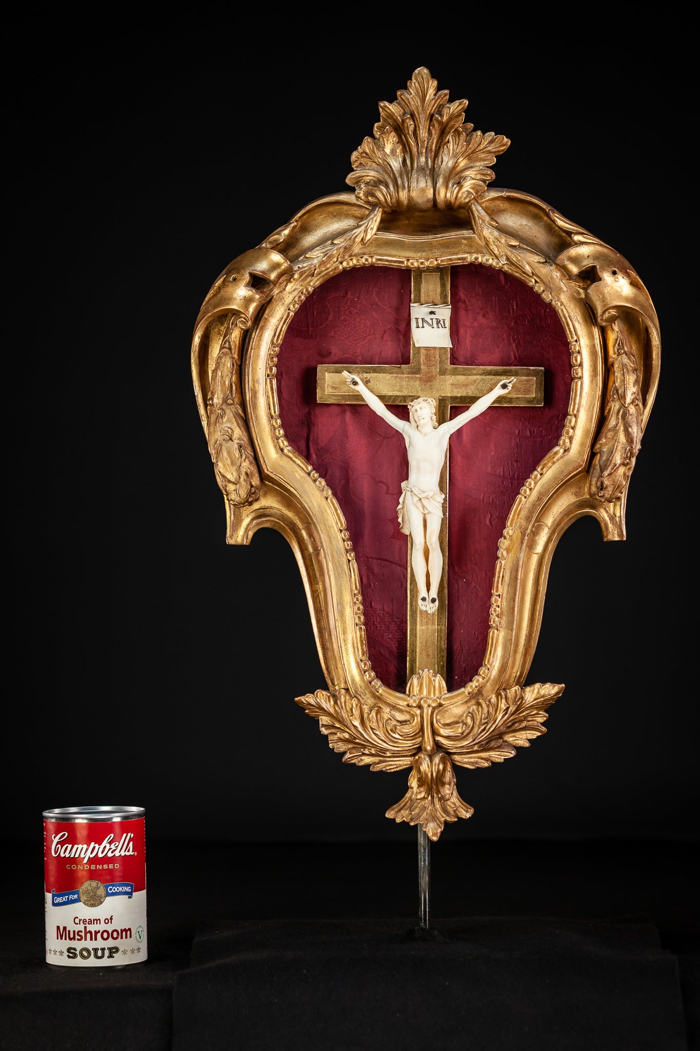 Crucifix Icon Wall Dieppe Ivory Corpus Christi 19.5"