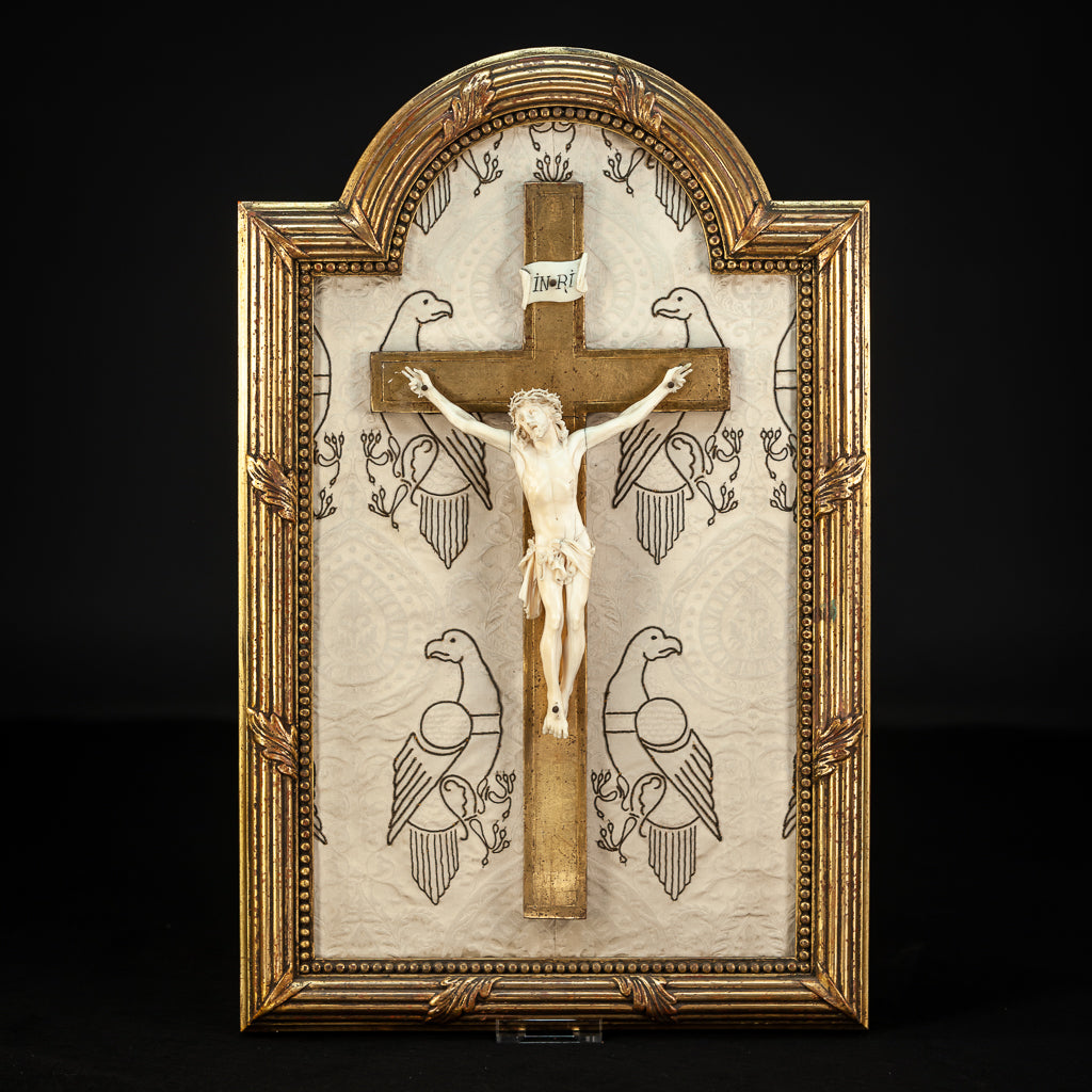 Crucifix Icon Wall Dieppe Ivory Corpus Christi 20.3"